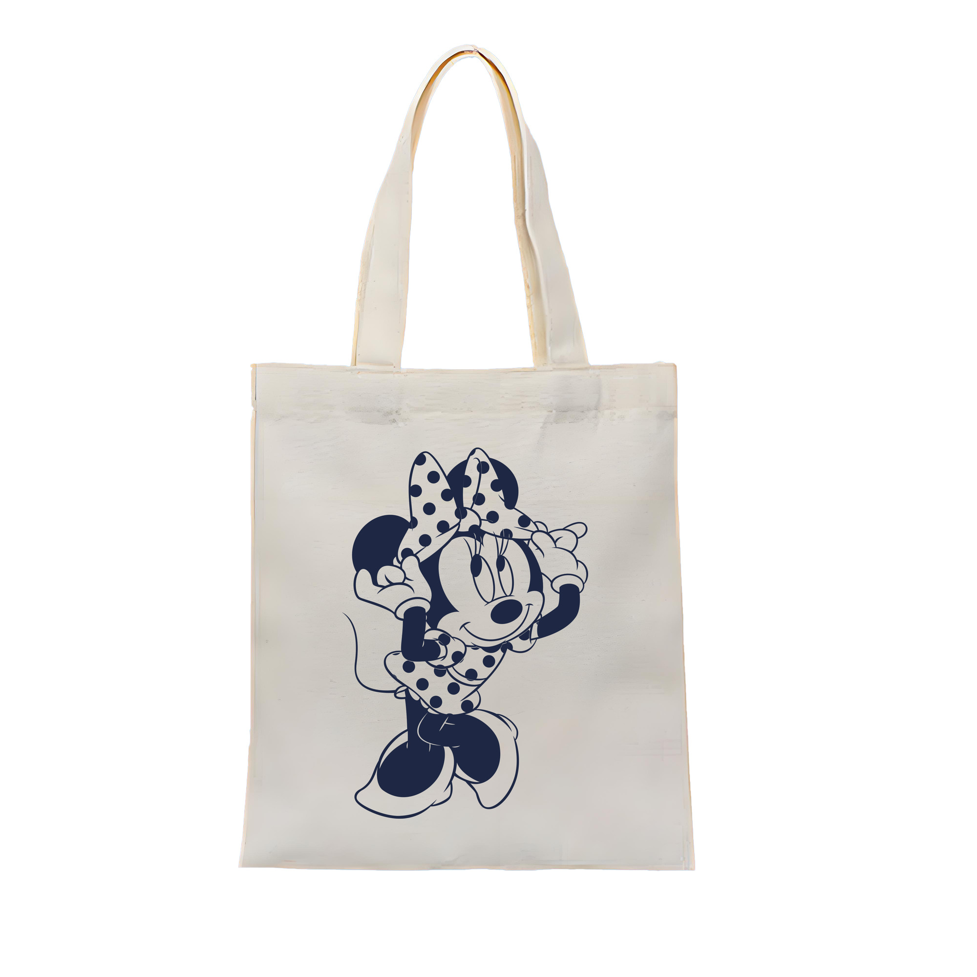 （画像用） ミッキーマウス Mickey Mouse 縦型キャンバス生地手提げバッグ　トートバッグ
