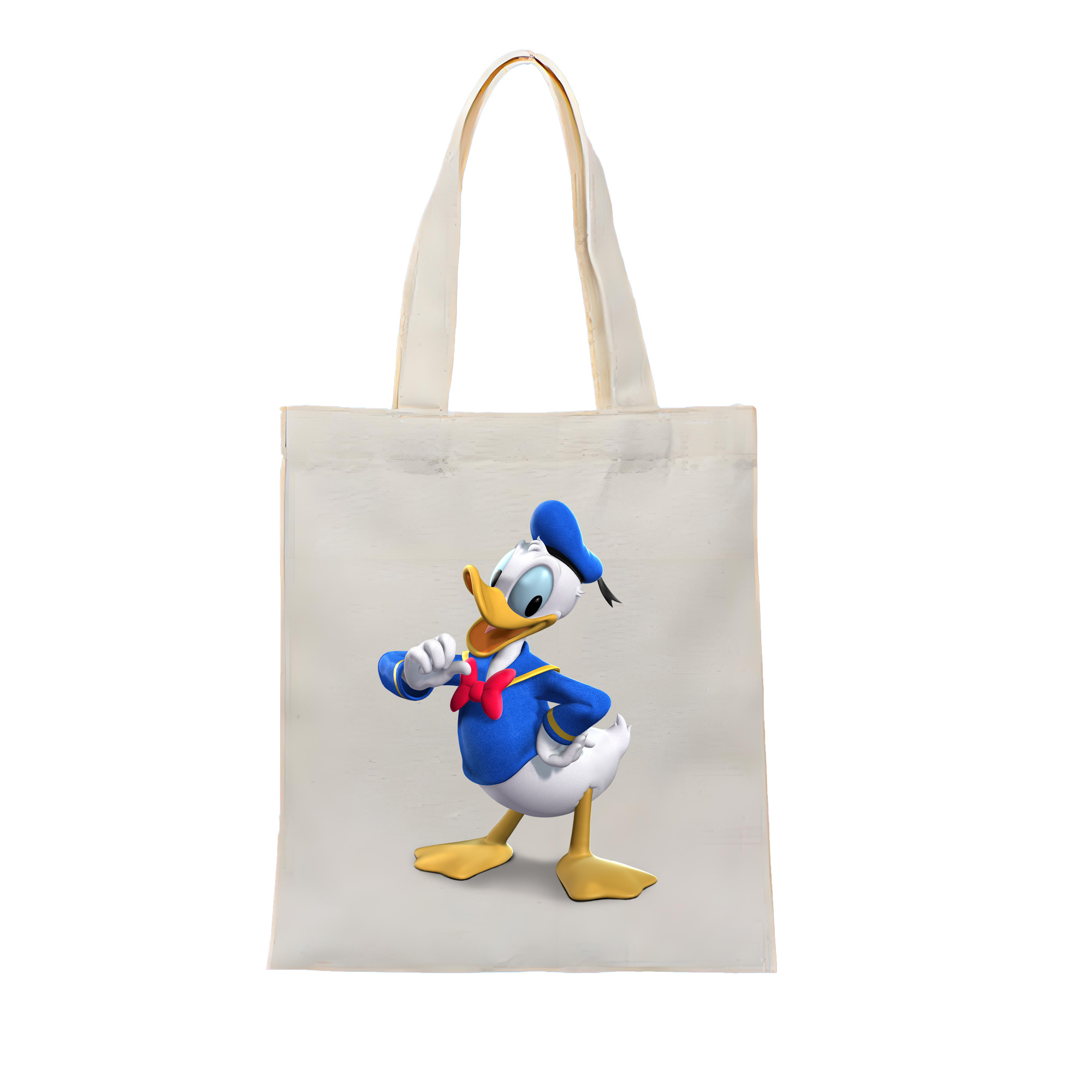 ミッキーマウス Mickey Mouse 縦型キャンバス生地手提げバッグ　トートバッグ