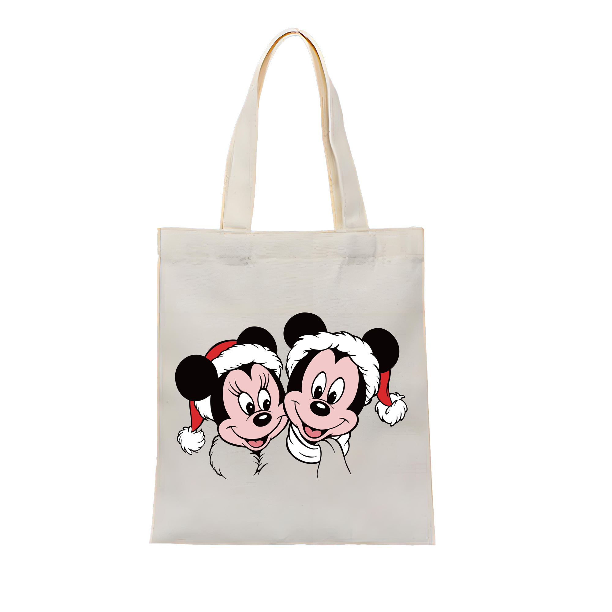 （画像用） ミッキーマウス Mickey Mouse 縦型キャンバス生地手提げバッグ　トートバッグ