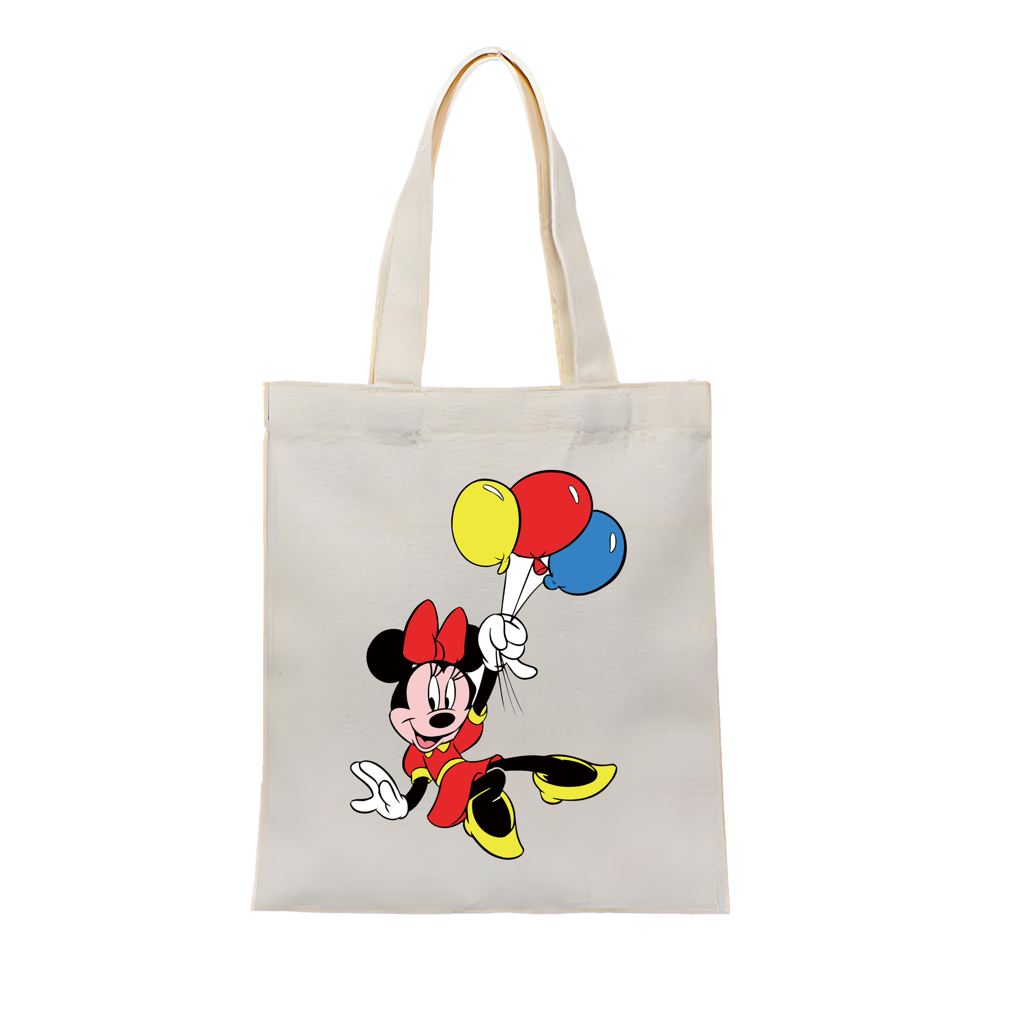 （画像用） ミッキーマウス Mickey Mouse 縦型キャンバス生地手提げバッグ　トートバッグ