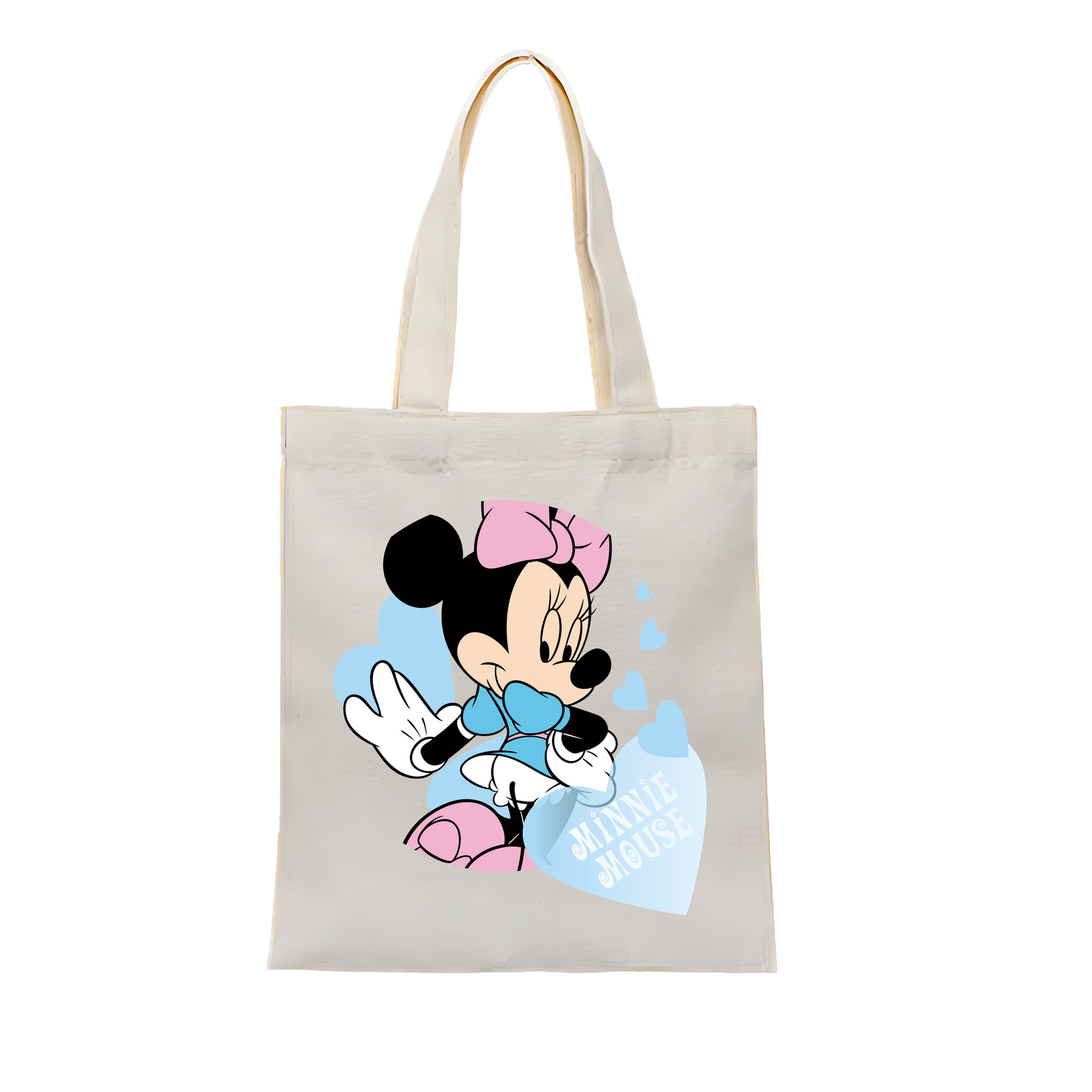 ミッキーマウス Mickey Mouse 縦型キャンバス生地手提げバッグ　トートバッグ