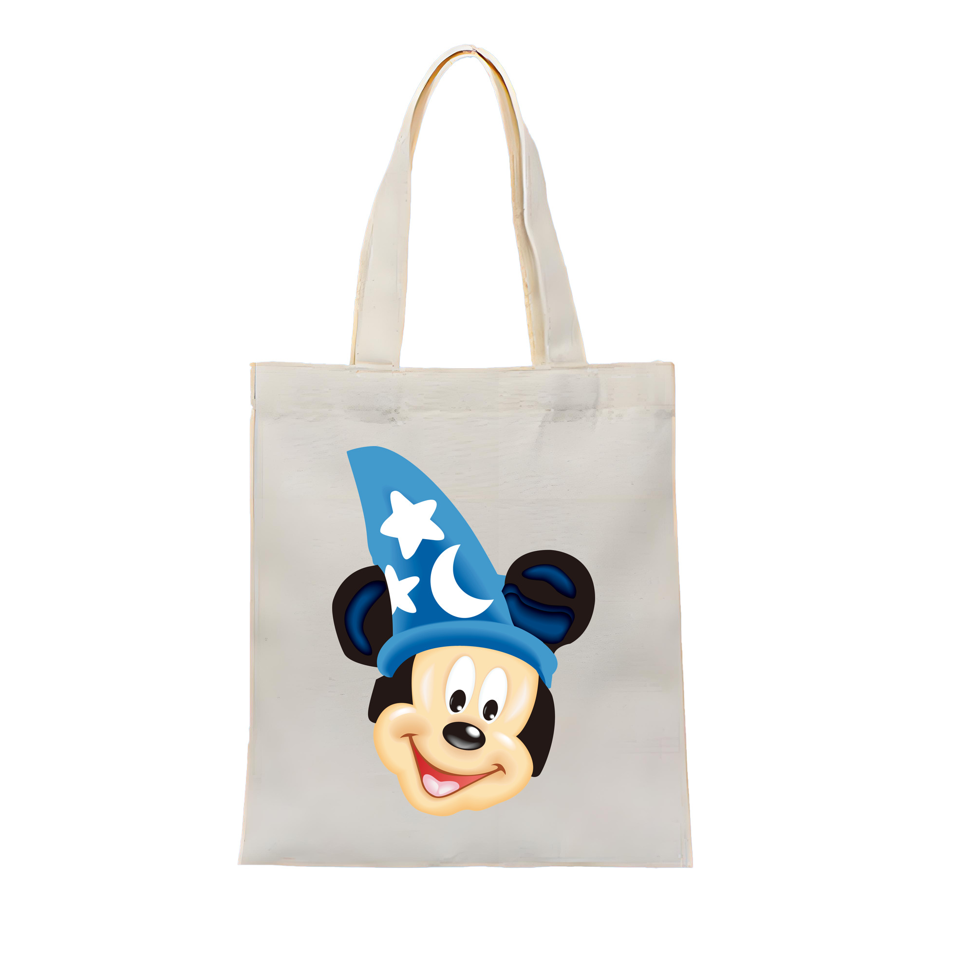 ミッキーマウス Mickey Mouse 縦型キャンバス生地手提げバッグ　トートバッグ