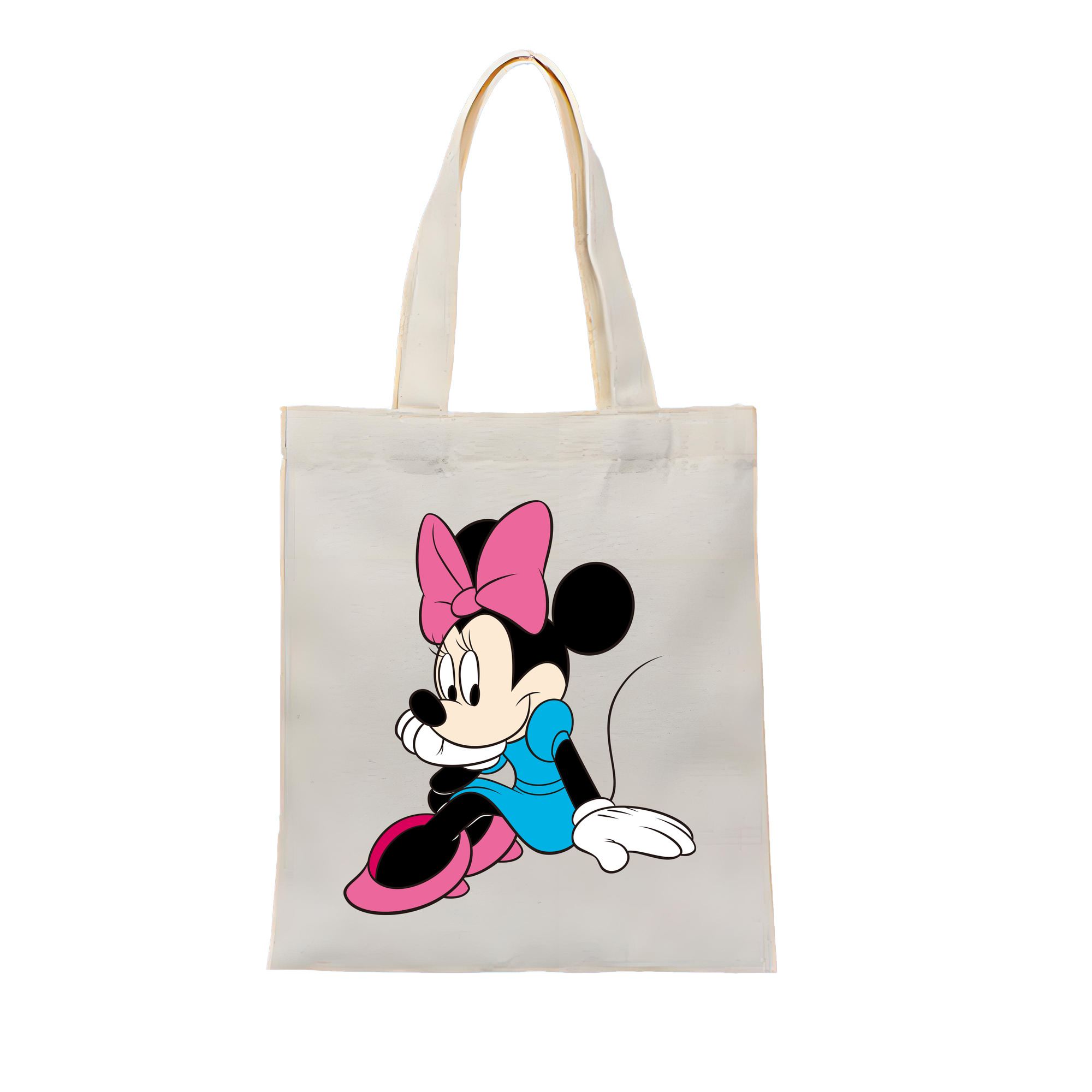 （画像用） ミッキーマウス Mickey Mouse 縦型キャンバス生地手提げバッグ　トートバッグ