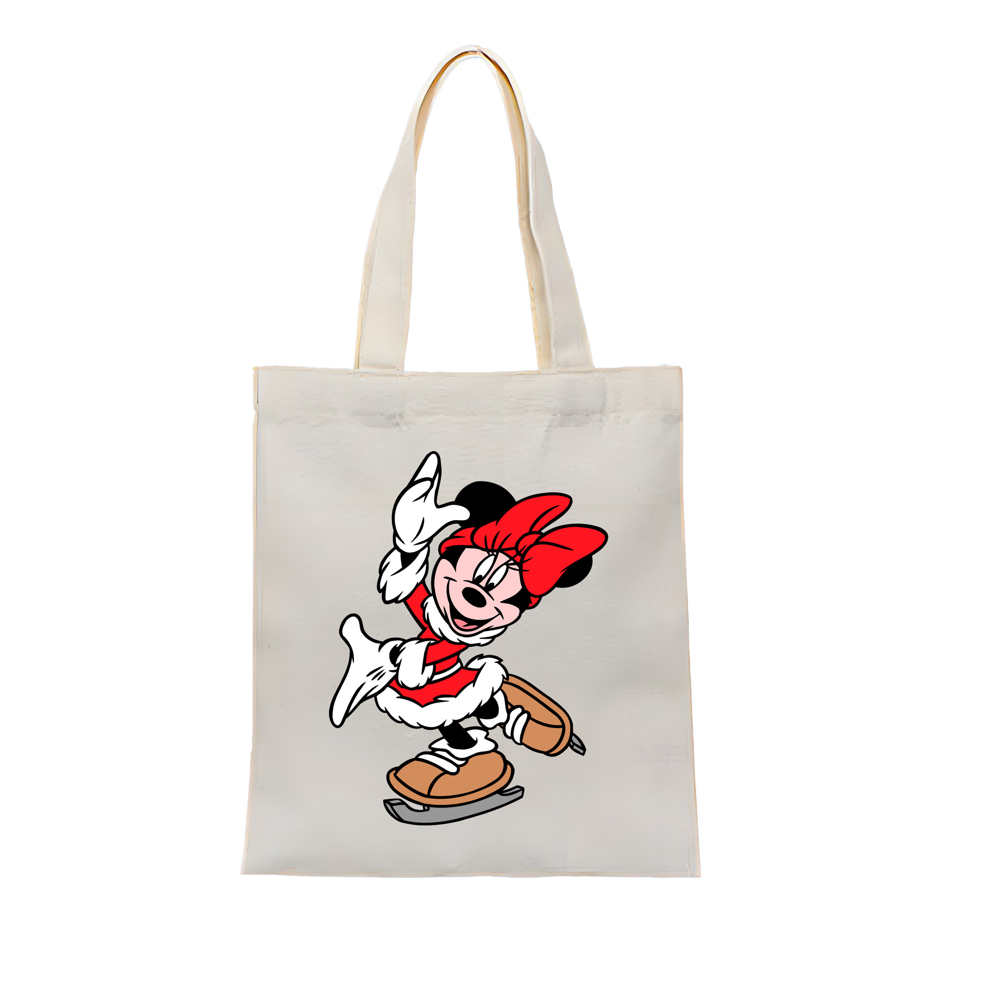 （画像用） ミッキーマウス Mickey Mouse 縦型キャンバス生地手提げバッグ　トートバッグ