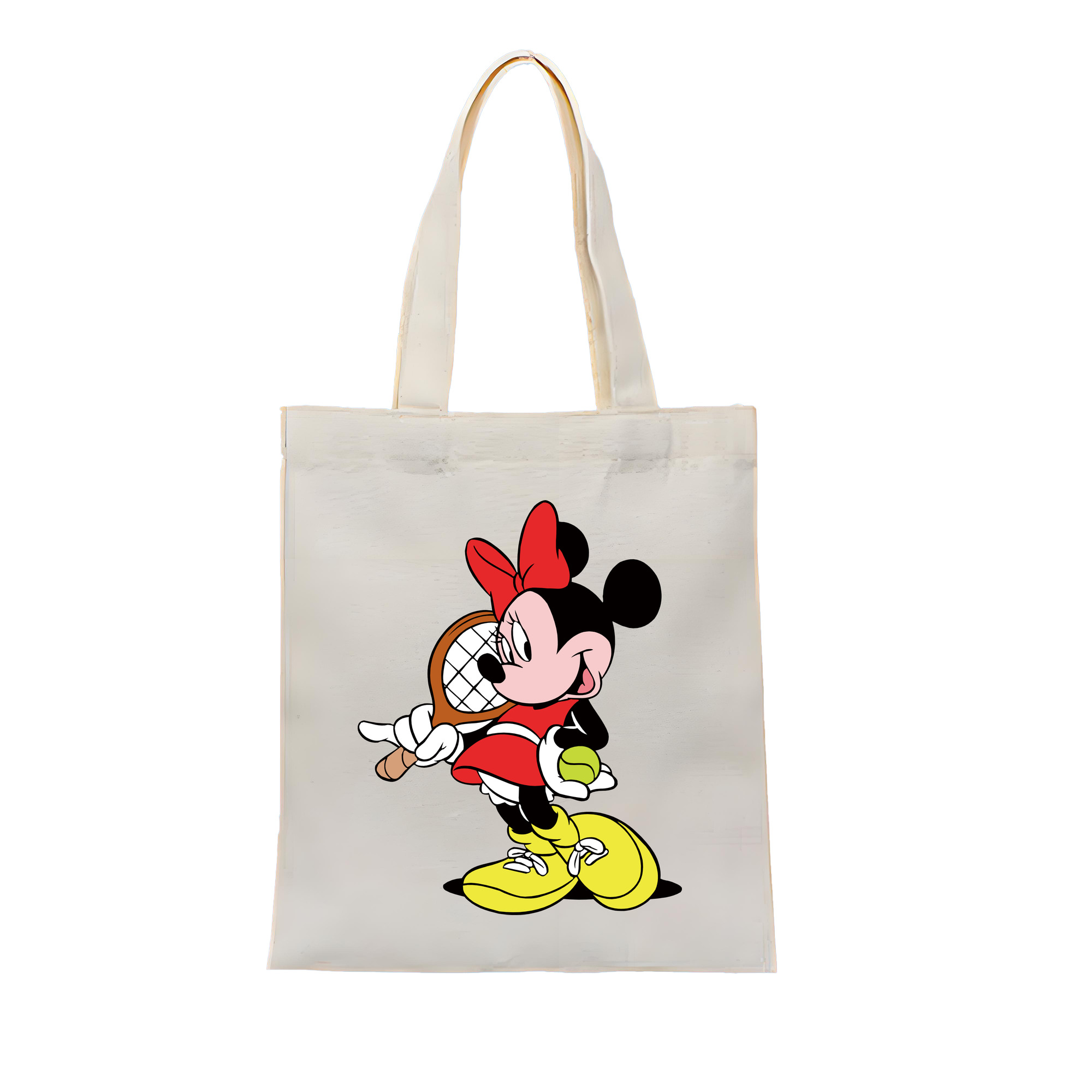（画像用） ミッキーマウス Mickey Mouse 縦型キャンバス生地手提げバッグ　トートバッグ