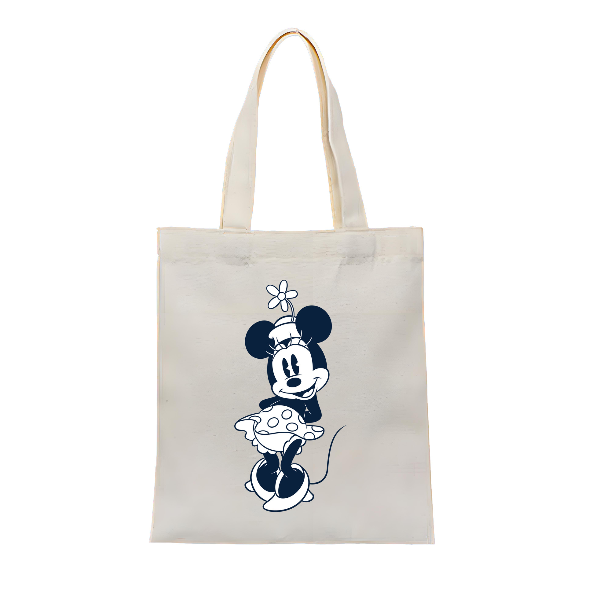 （画像用） ミッキーマウス Mickey Mouse 縦型キャンバス生地手提げバッグ　トートバッグ
