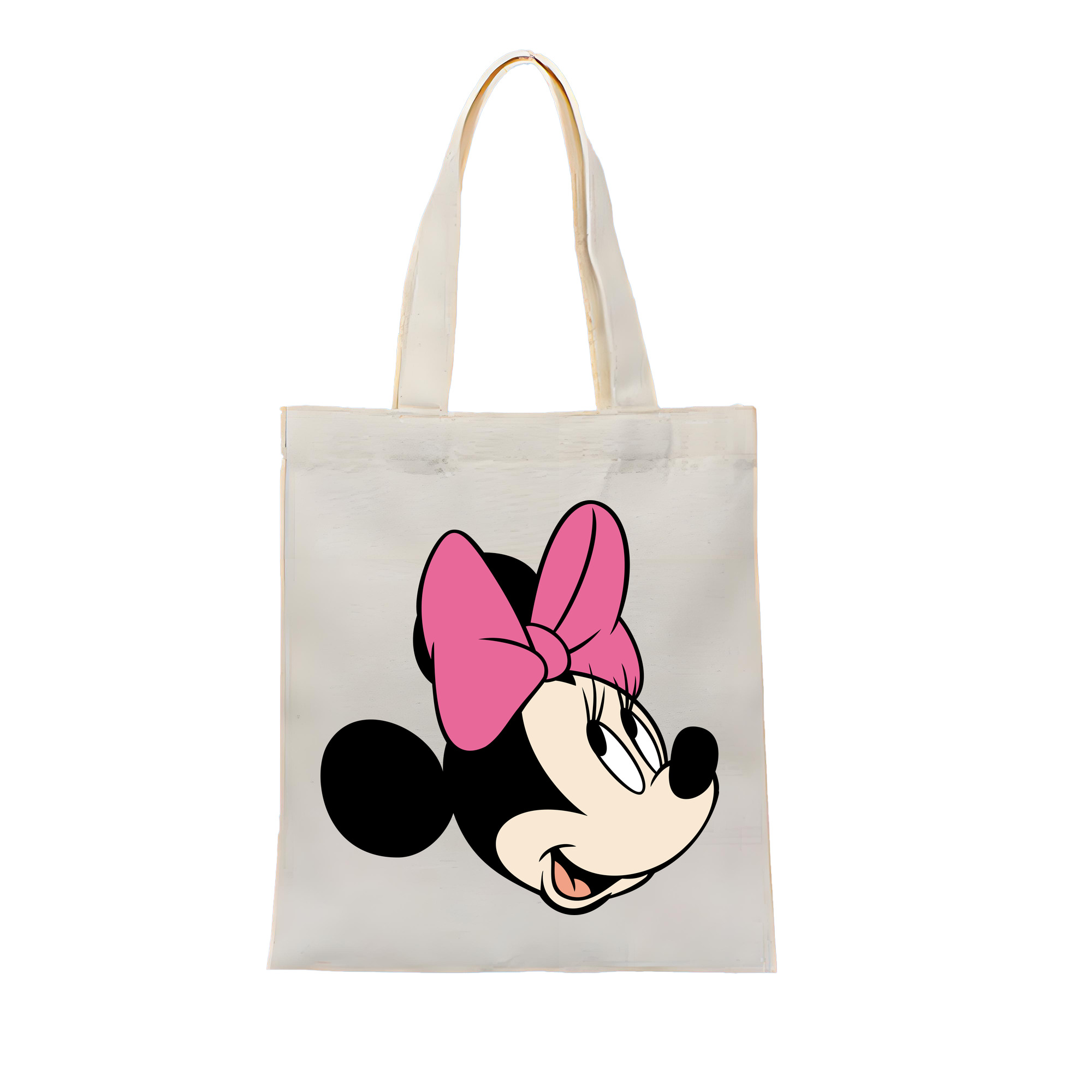 （画像用） ミッキーマウス Mickey Mouse 縦型キャンバス生地手提げバッグ　トートバッグ