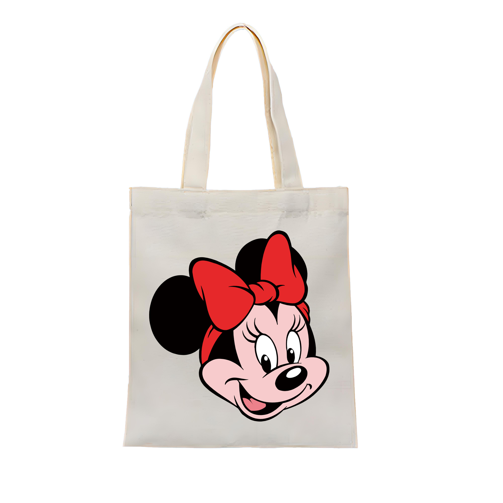 （画像用） ミッキーマウス Mickey Mouse 縦型キャンバス生地手提げバッグ　トートバッグ