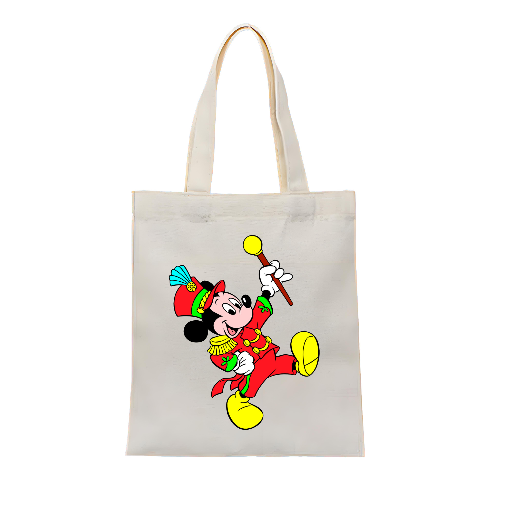 （画像用） ミッキーマウス Mickey Mouse 縦型キャンバス生地手提げバッグ　トートバッグ