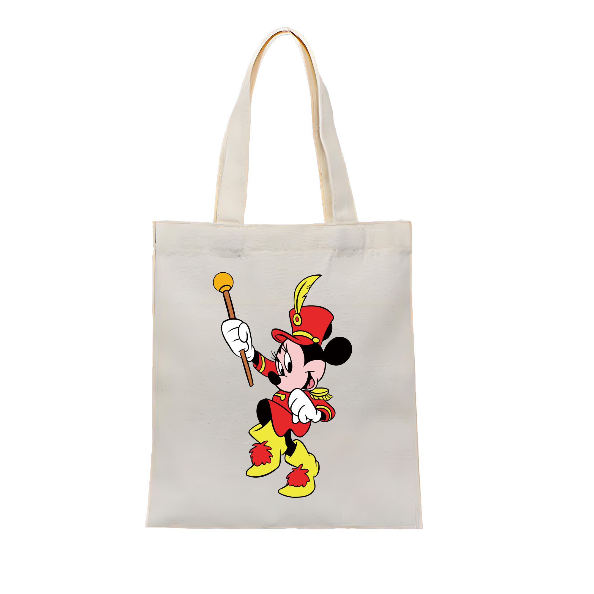 （画像用） ミッキーマウス Mickey Mouse 縦型キャンバス生地手提げバッグ　トートバッグ