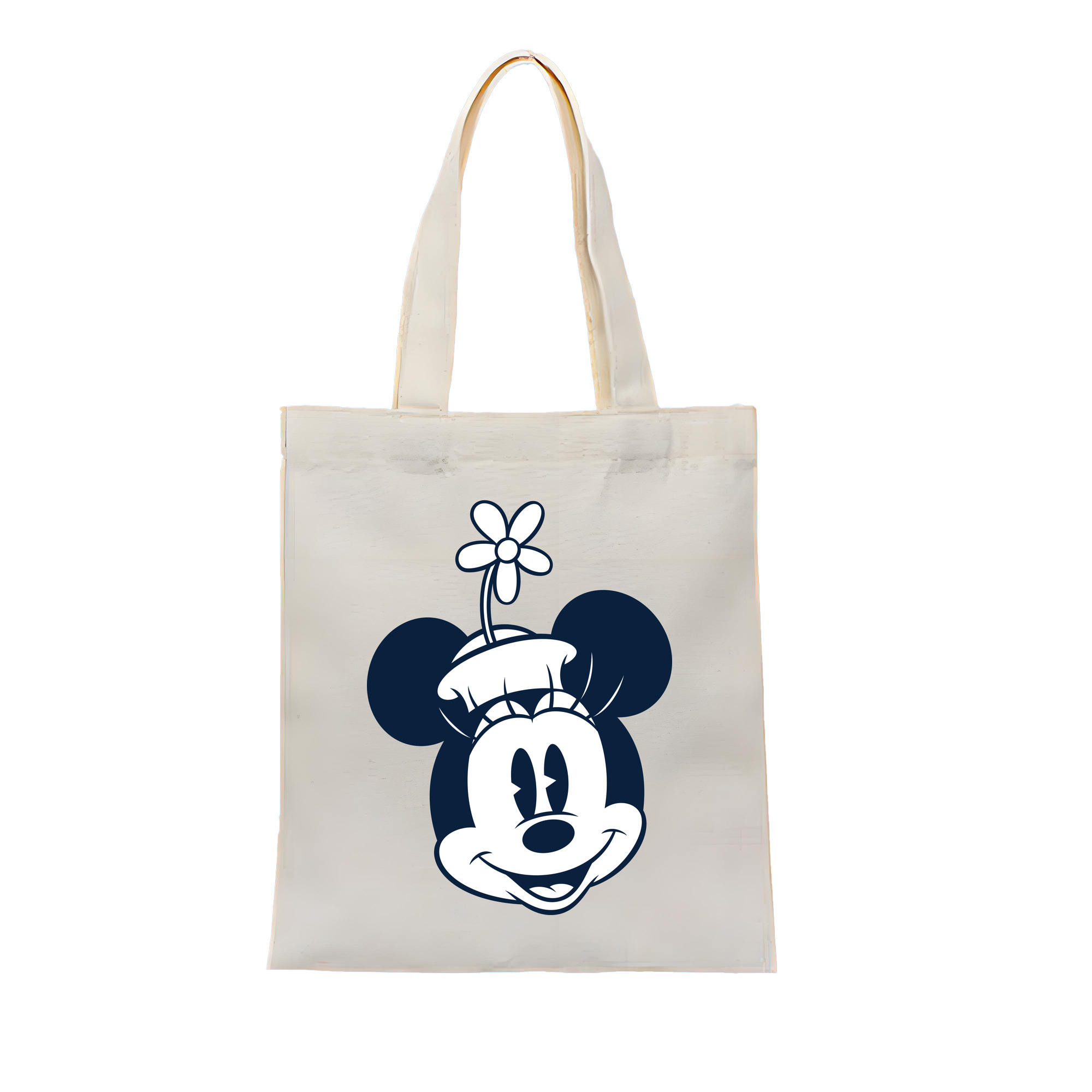 （画像用） ミッキーマウス Mickey Mouse 縦型キャンバス生地手提げバッグ　トートバッグ