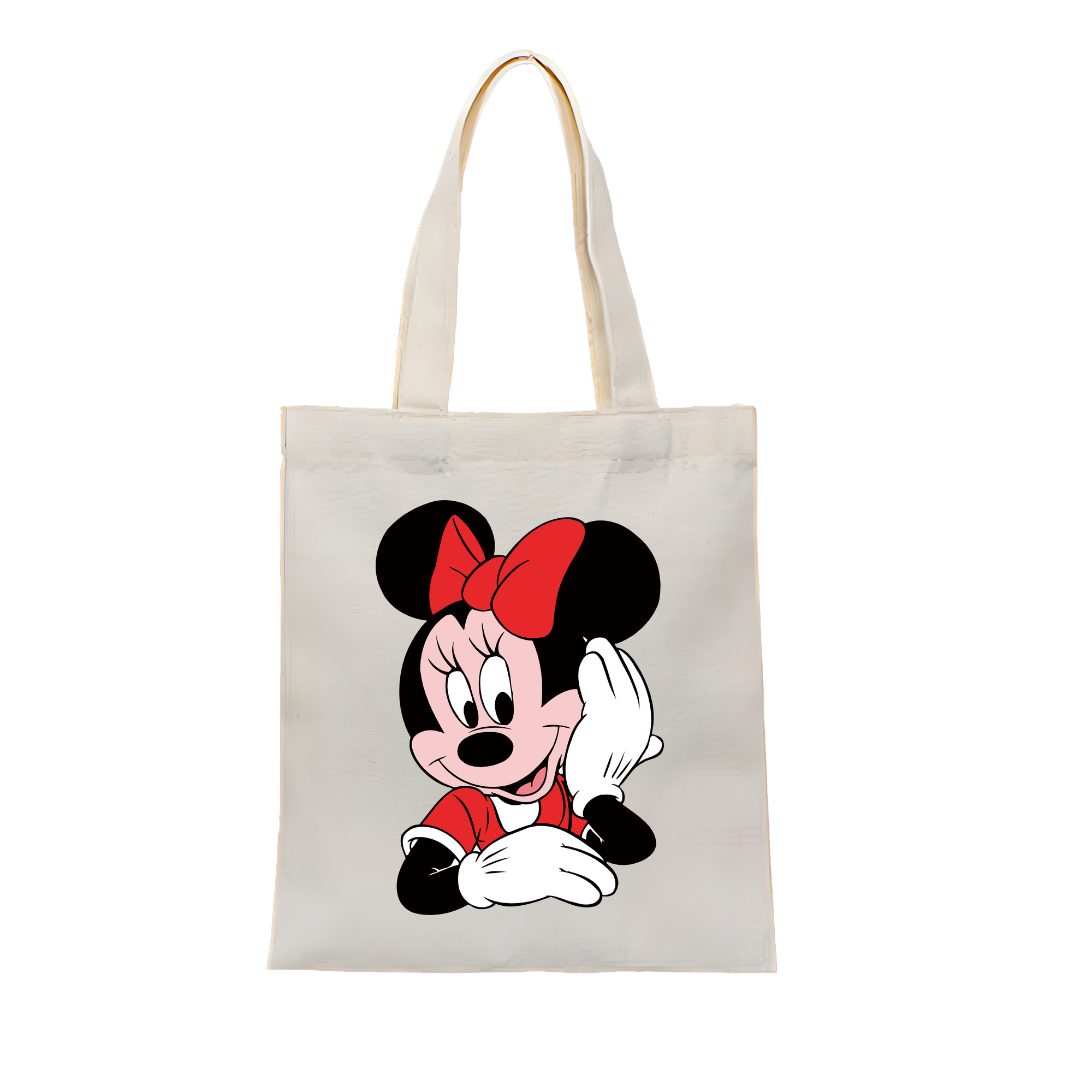 （画像用） ミッキーマウス Mickey Mouse 縦型キャンバス生地手提げバッグ　トートバッグ