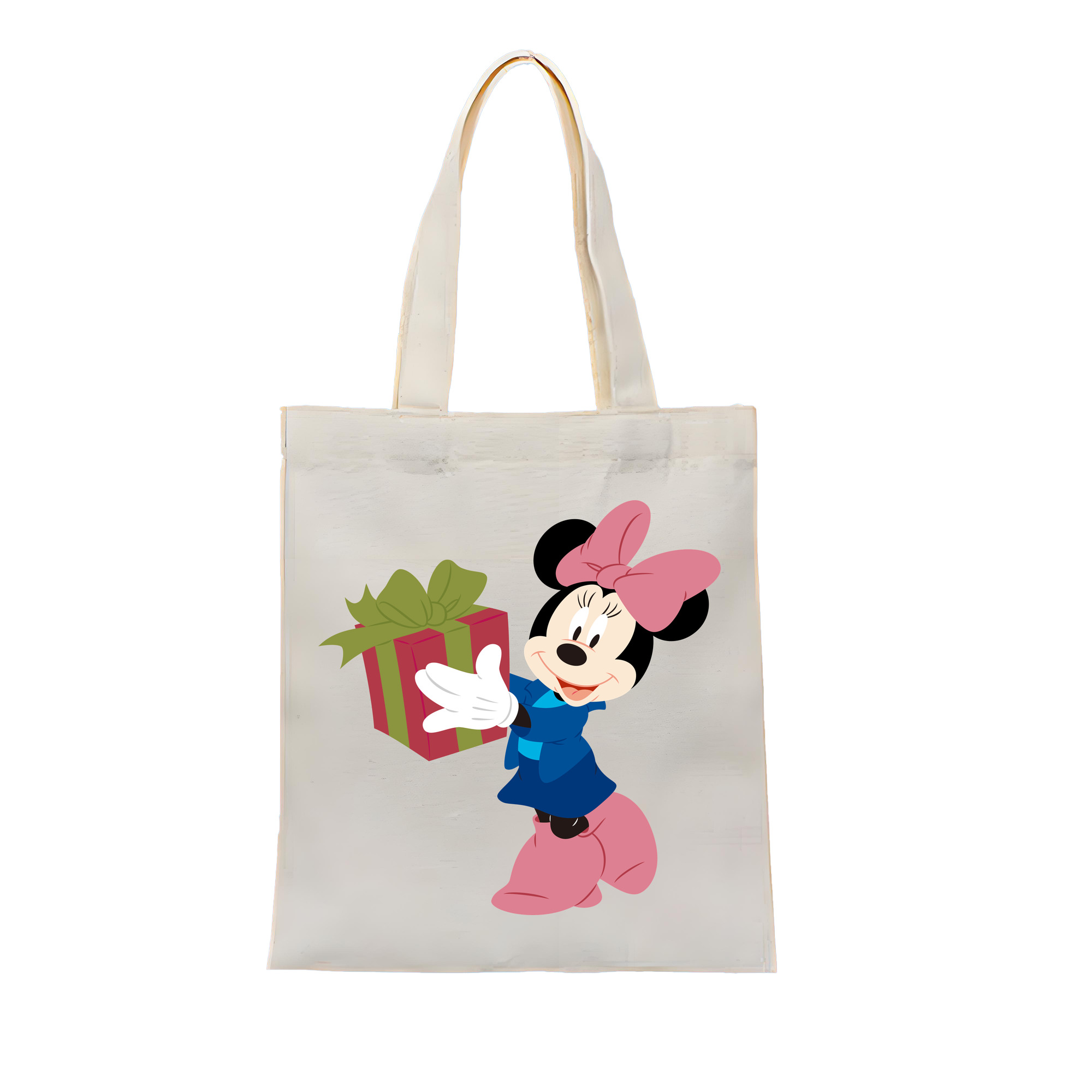 （画像用） ミッキーマウス Mickey Mouse 縦型キャンバス生地手提げバッグ　トートバッグ
