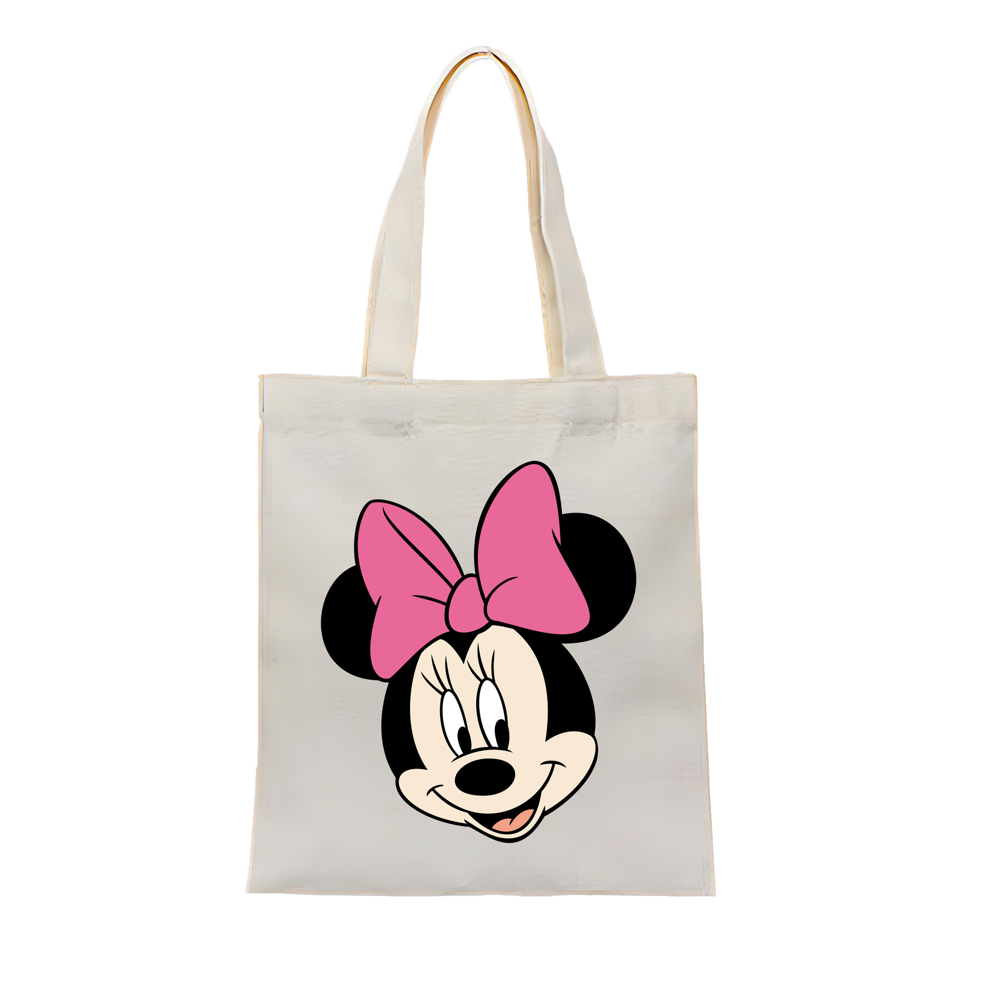 （画像用） ミッキーマウス Mickey Mouse 縦型キャンバス生地手提げバッグ　トートバッグ