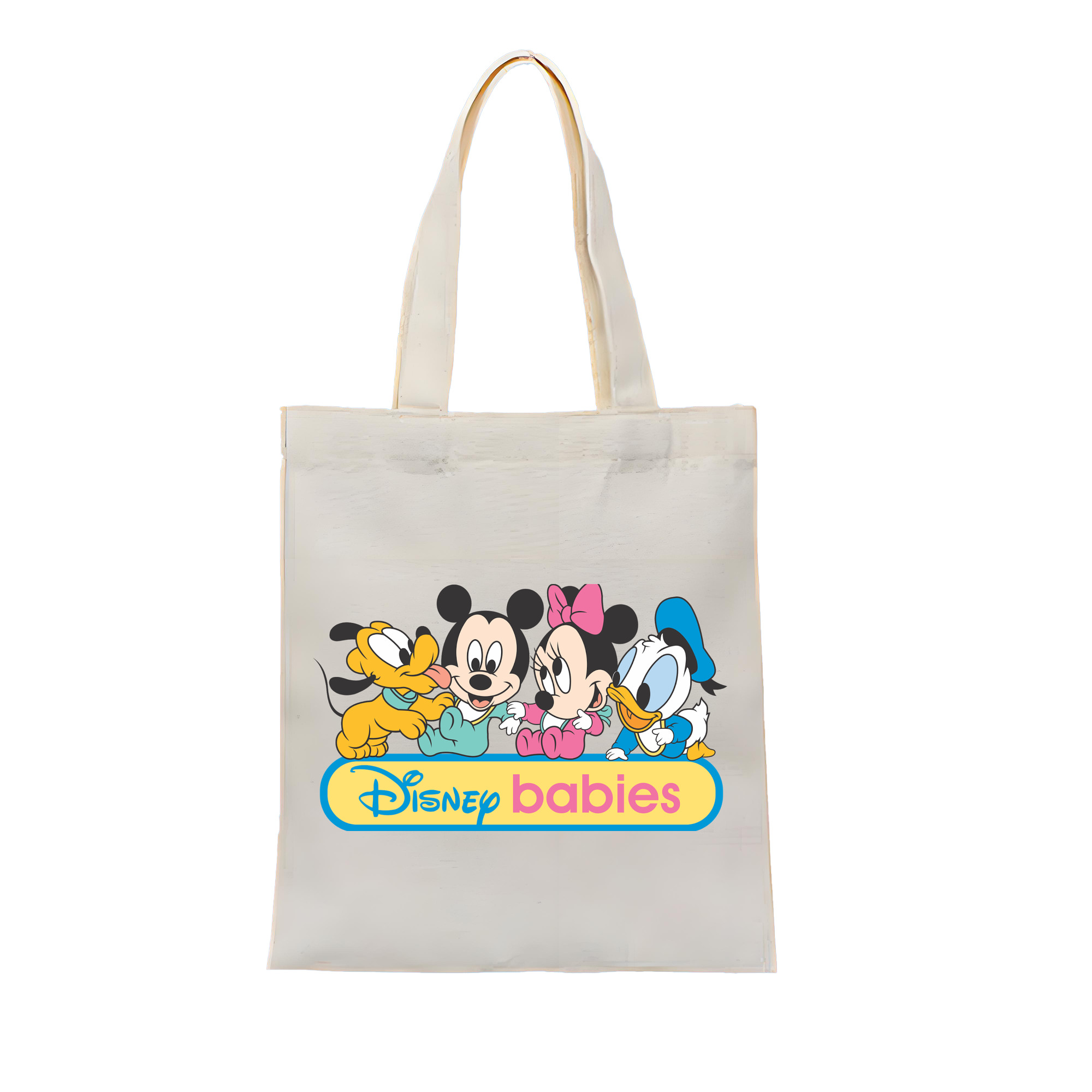 （画像用） ミッキーマウス Mickey Mouse 縦型キャンバス生地手提げバッグ　トートバッグ