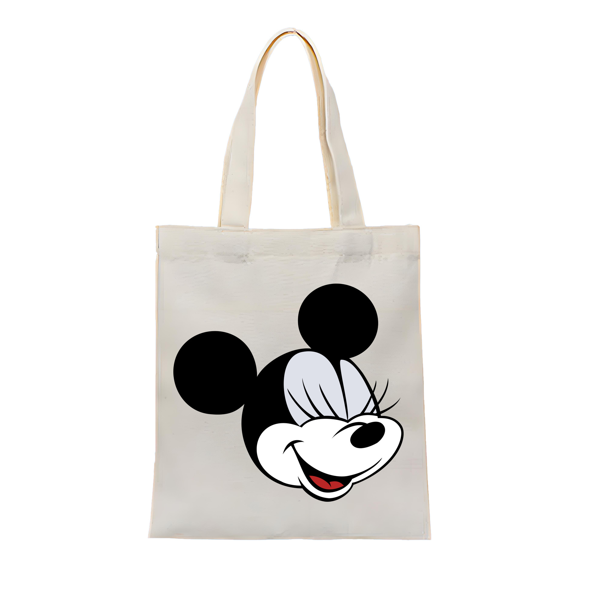 （画像用） ミッキーマウス Mickey Mouse 縦型キャンバス生地手提げバッグ　トートバッグ