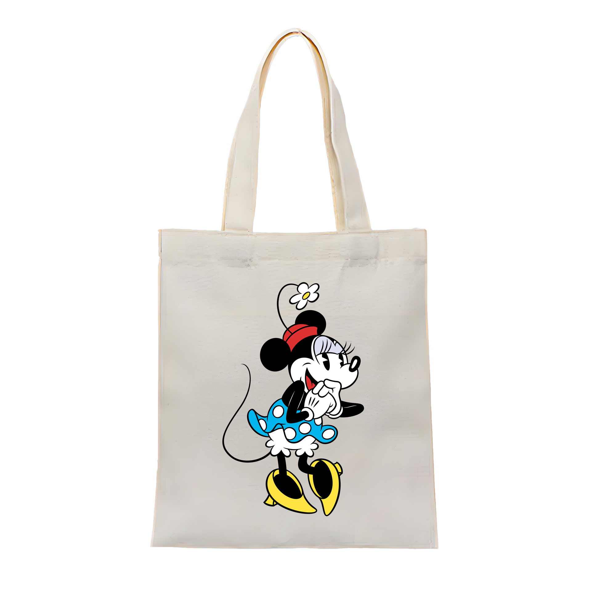 （画像用） ミッキーマウス Mickey Mouse 縦型キャンバス生地手提げバッグ　トートバッグ