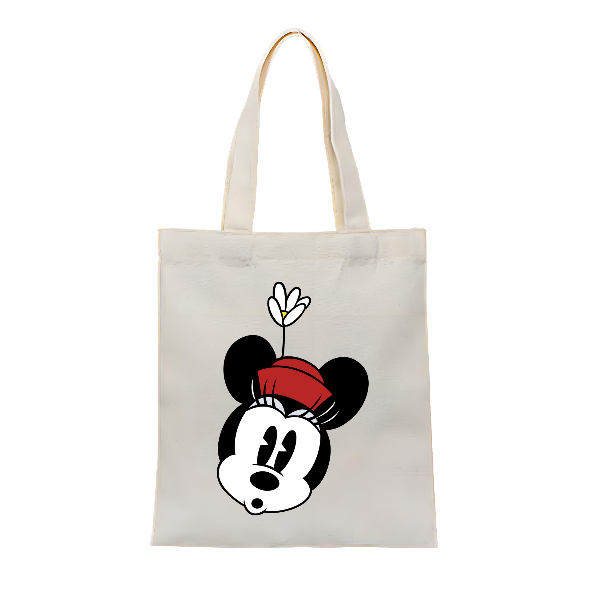 （画像用） ミッキーマウス Mickey Mouse 縦型キャンバス生地手提げバッグ　トートバッグ