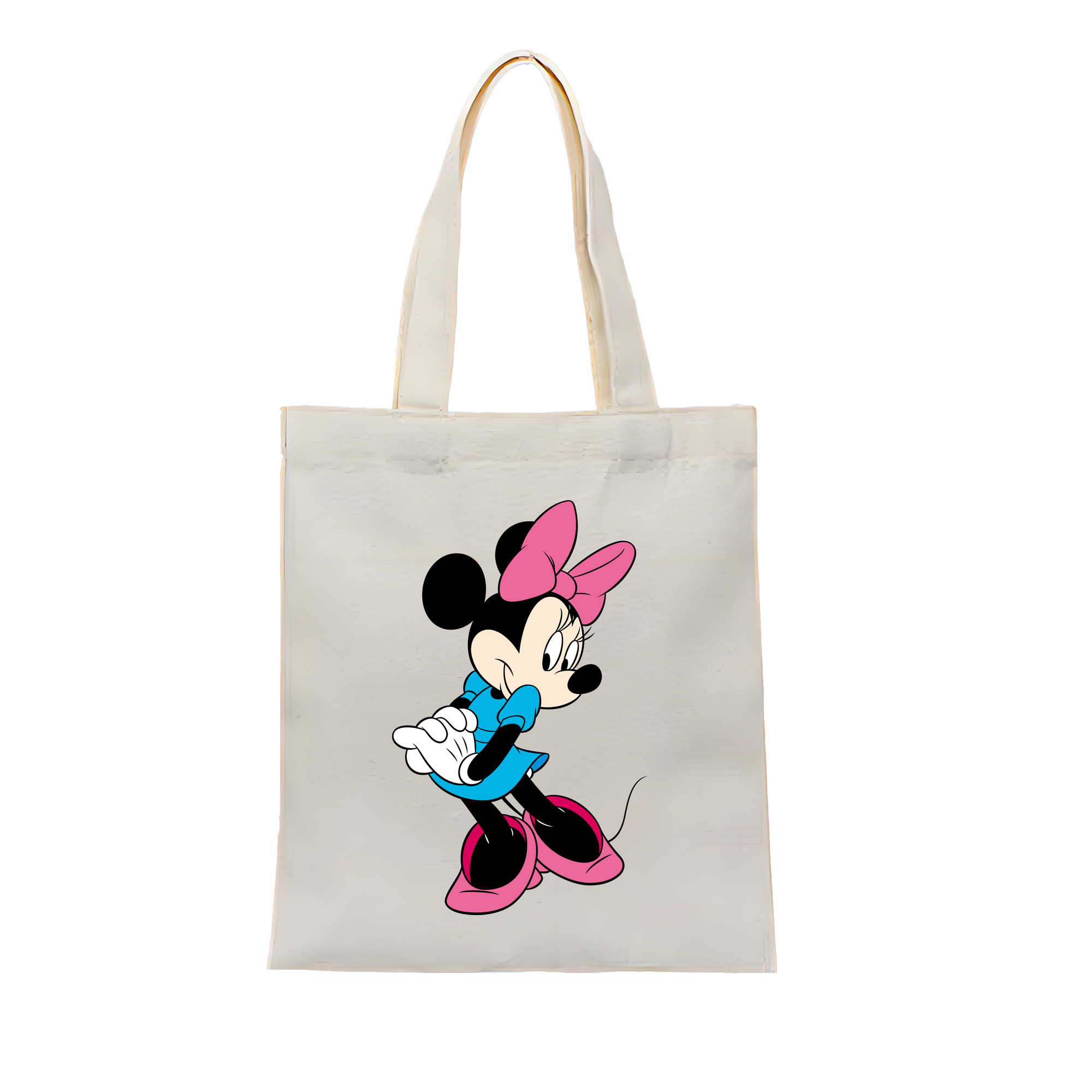 （画像用） ミッキーマウス Mickey Mouse 縦型キャンバス生地手提げバッグ　トートバッグ