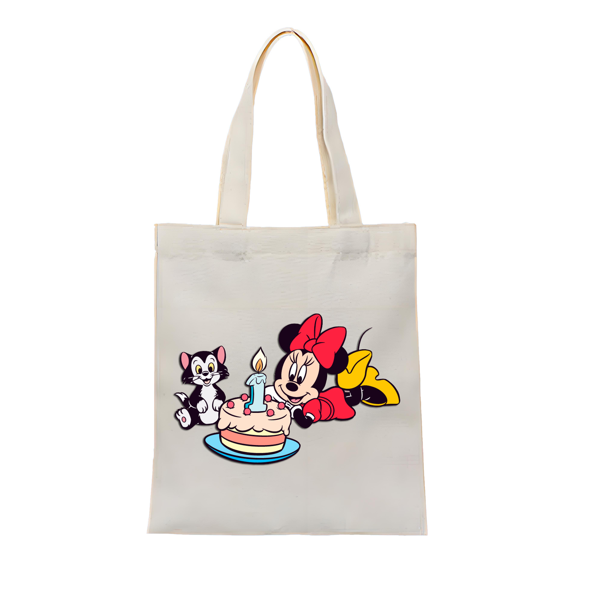 （画像用） ミッキーマウス Mickey Mouse 縦型キャンバス生地手提げバッグ　トートバッグ