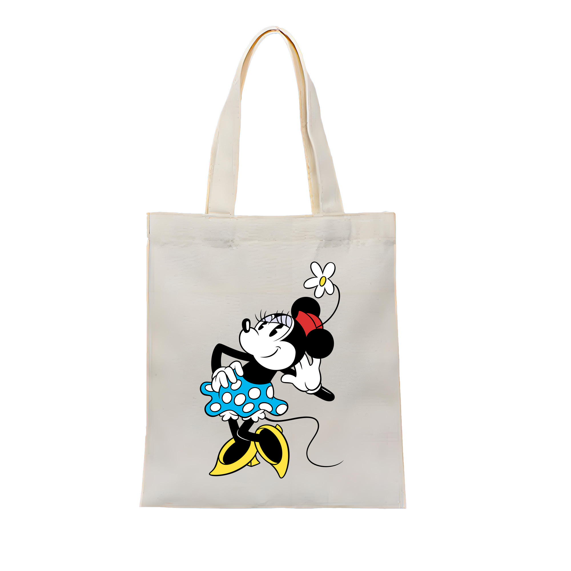 （画像用） ミッキーマウス Mickey Mouse 縦型キャンバス生地手提げバッグ　トートバッグ