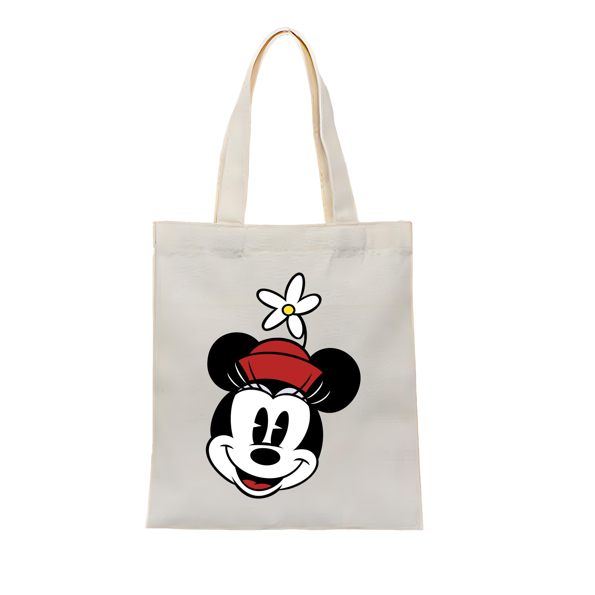 ミッキーマウス Mickey Mouse 縦型キャンバス生地手提げバッグ　トートバッグ