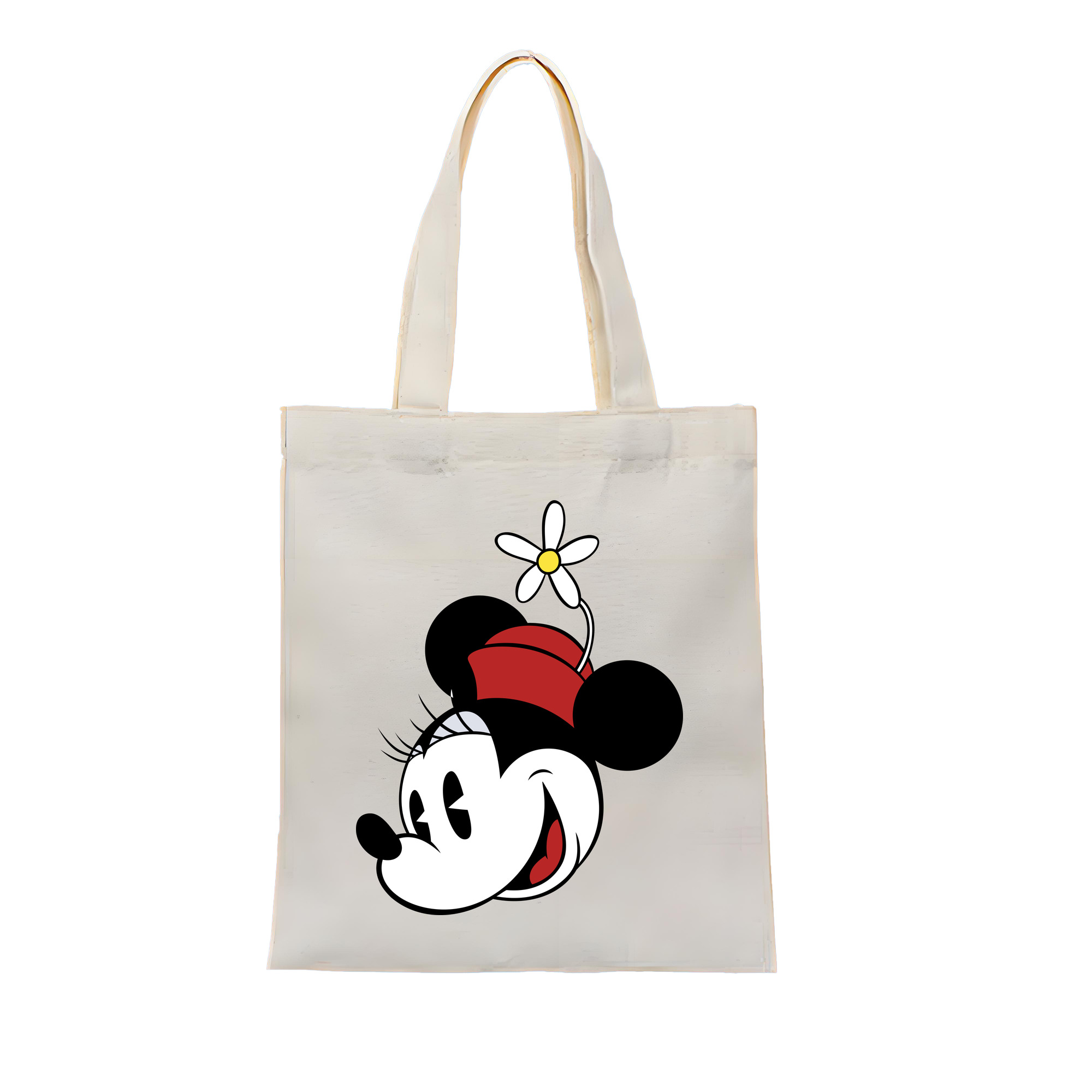 （画像用） ミッキーマウス Mickey Mouse 縦型キャンバス生地手提げバッグ　トートバッグ