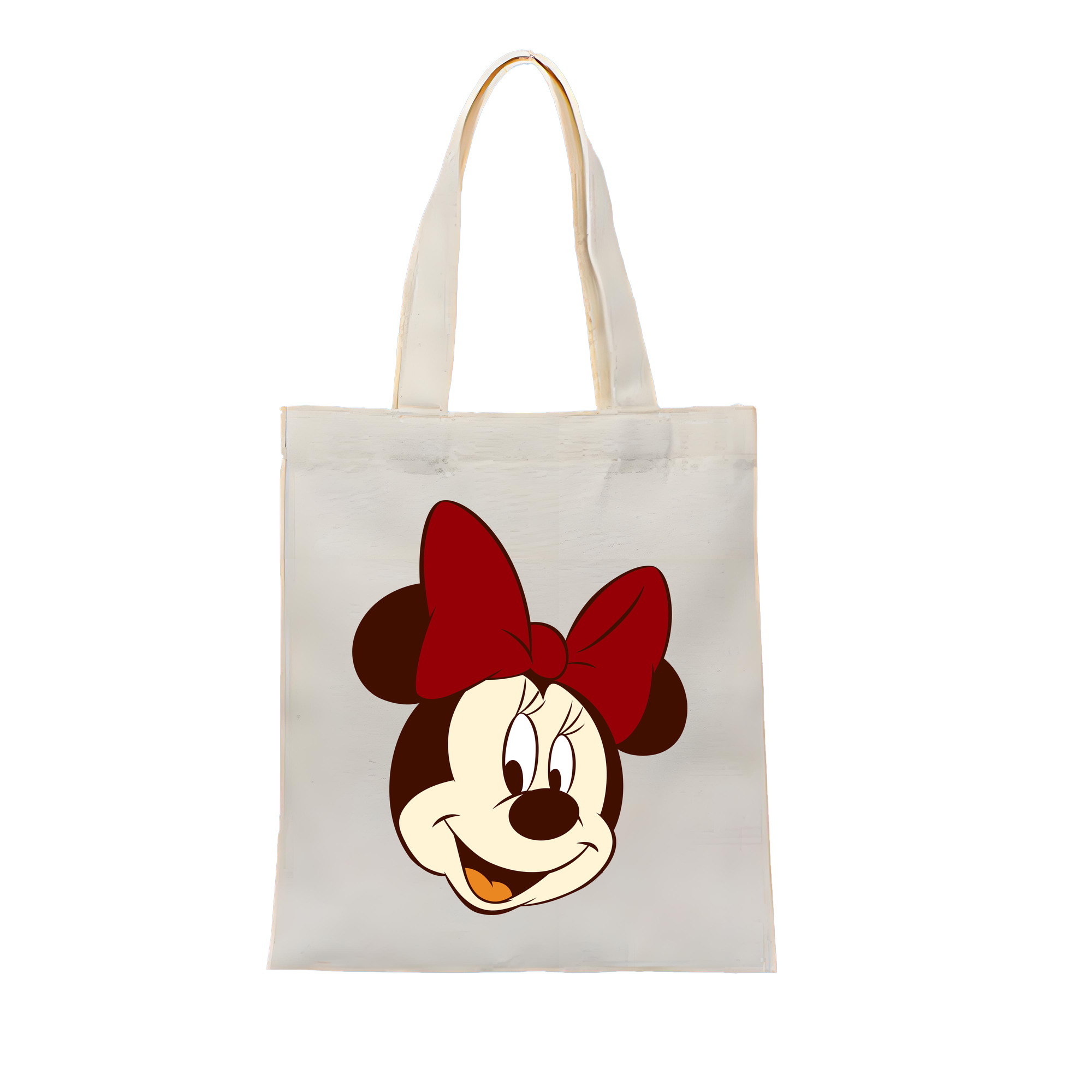 （画像用） ミッキーマウス Mickey Mouse 縦型キャンバス生地手提げバッグ　トートバッグ