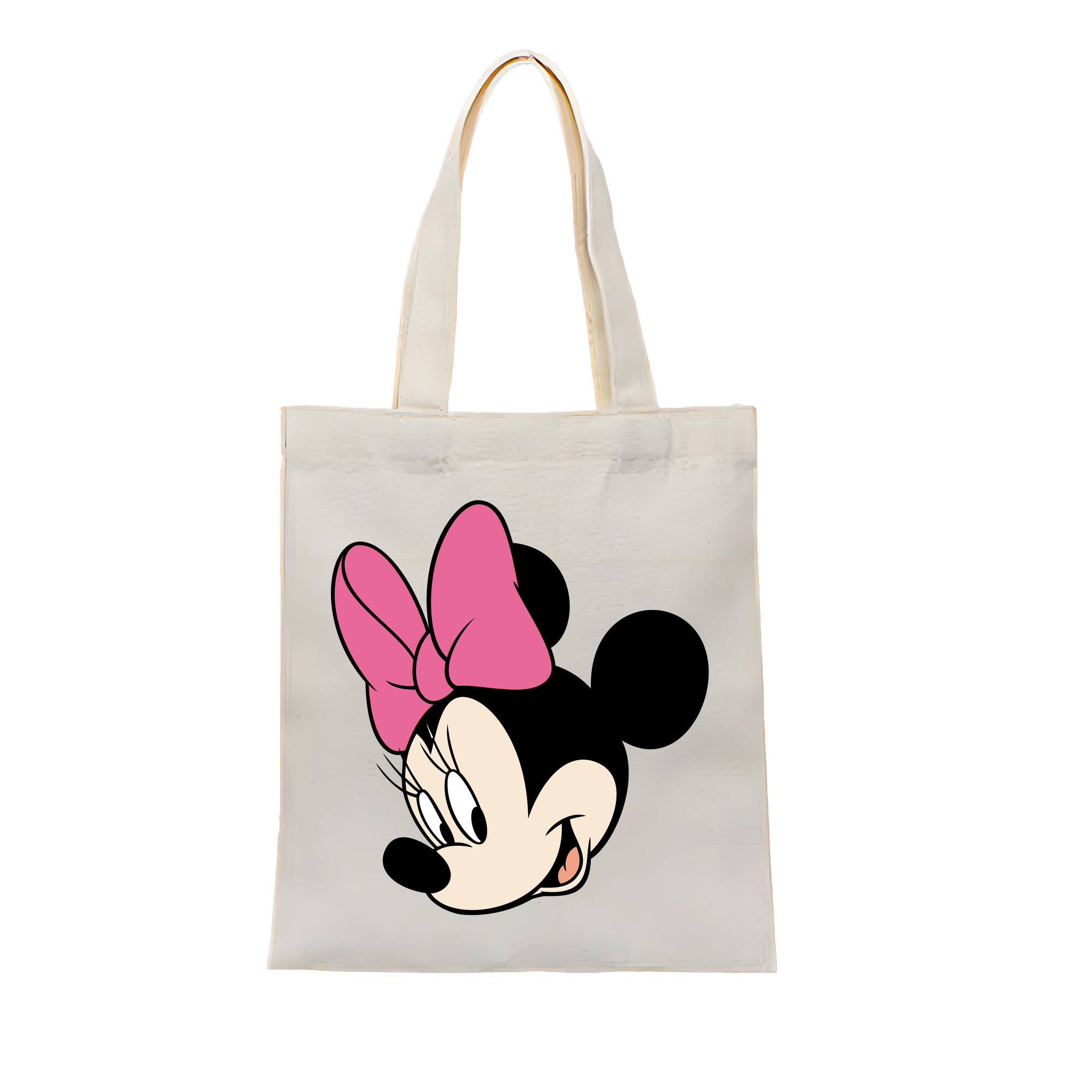 （画像用） ミッキーマウス Mickey Mouse 縦型キャンバス生地手提げバッグ　トートバッグ