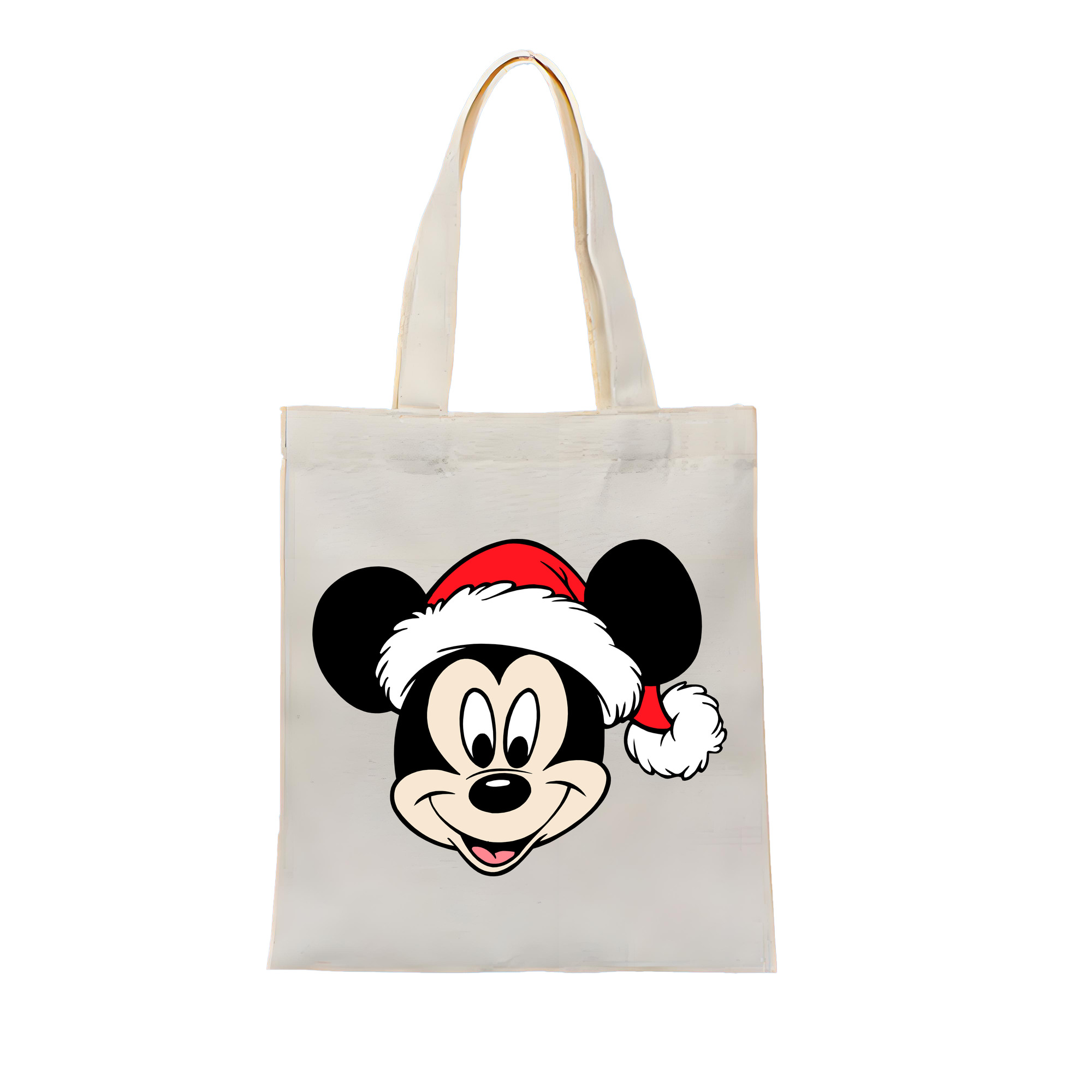 （画像用） ミッキーマウス Mickey Mouse 縦型キャンバス生地手提げバッグ　トートバッグ