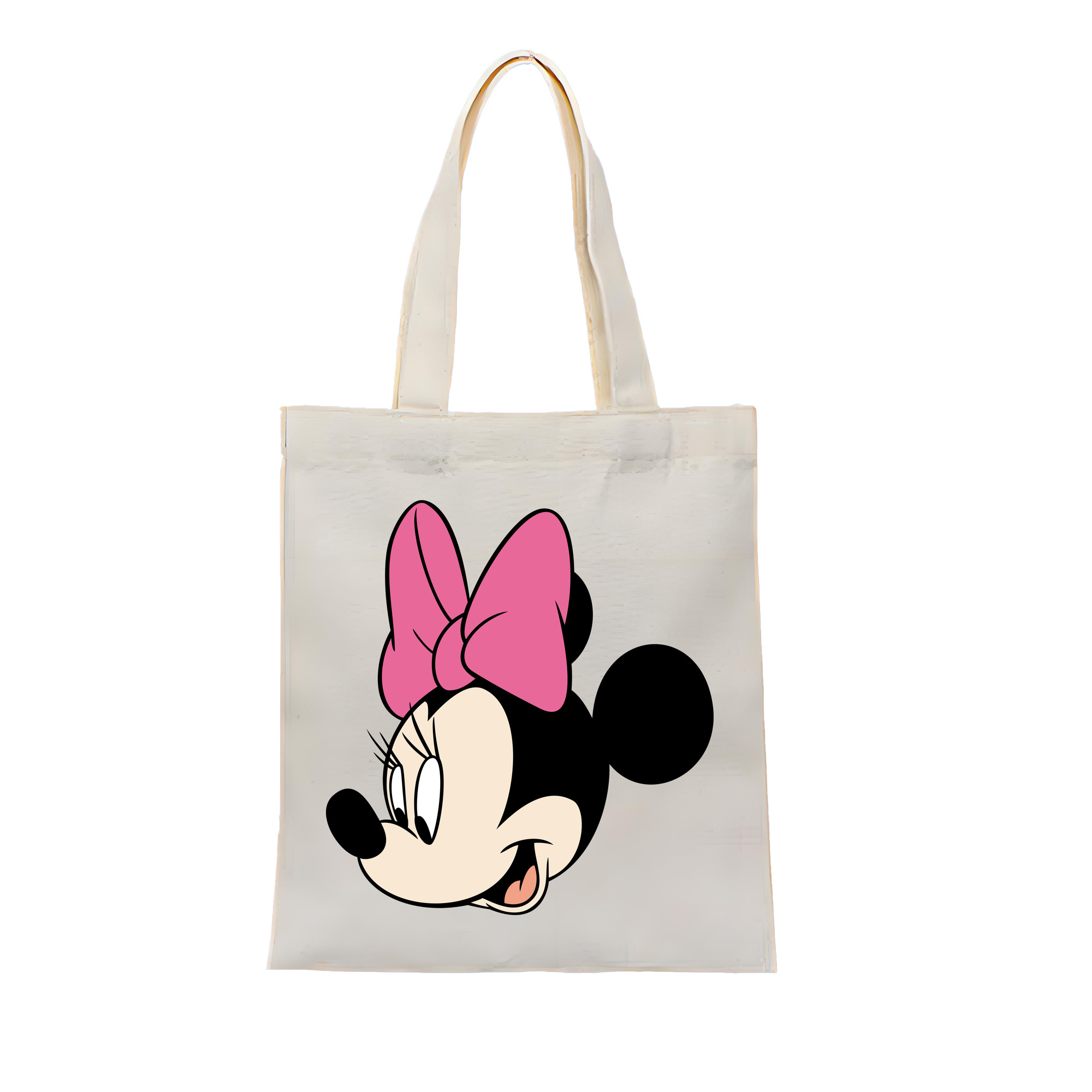 （画像用） ミッキーマウス Mickey Mouse 縦型キャンバス生地手提げバッグ　トートバッグ
