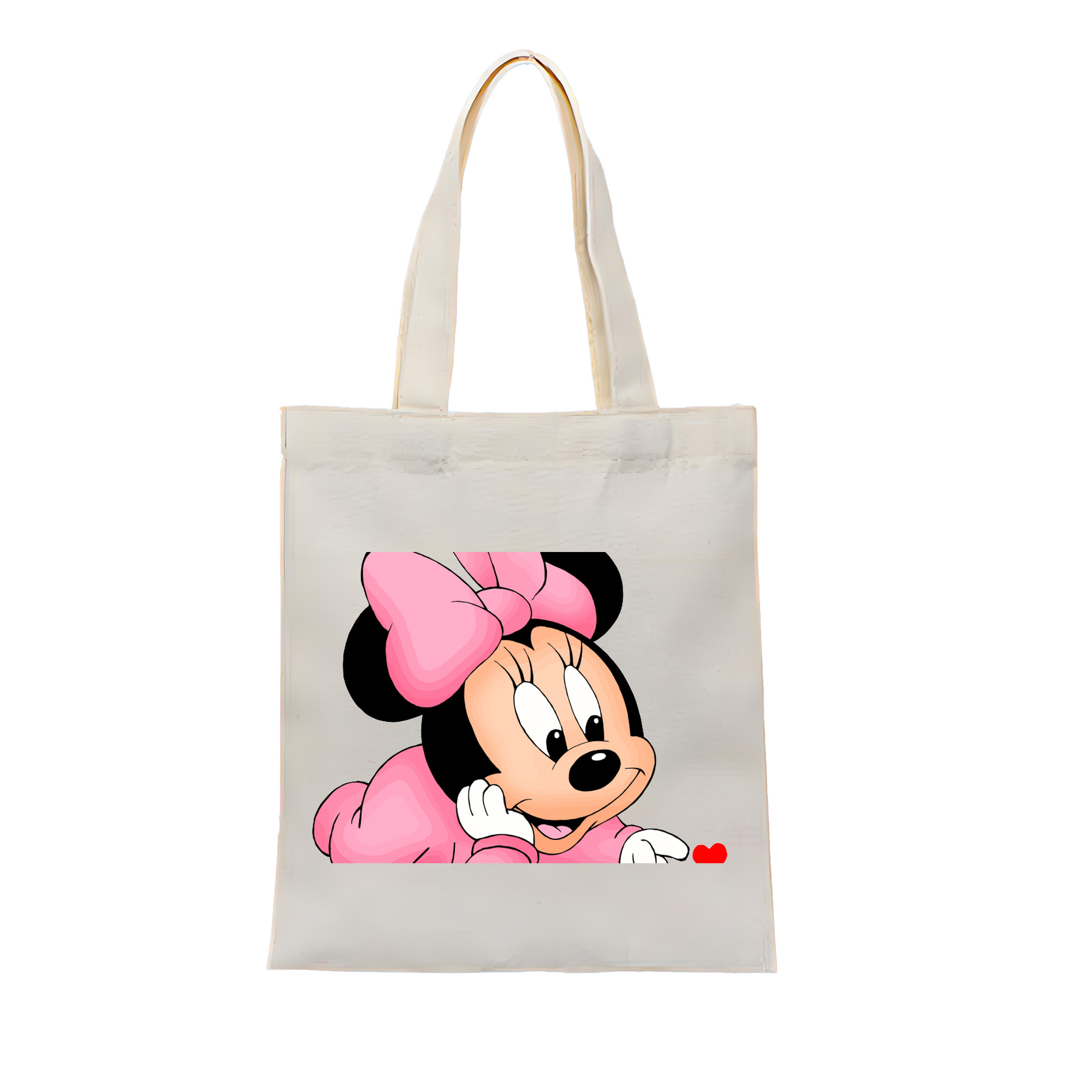 （画像用） ミッキーマウス Mickey Mouse 縦型キャンバス生地手提げバッグ　トートバッグ