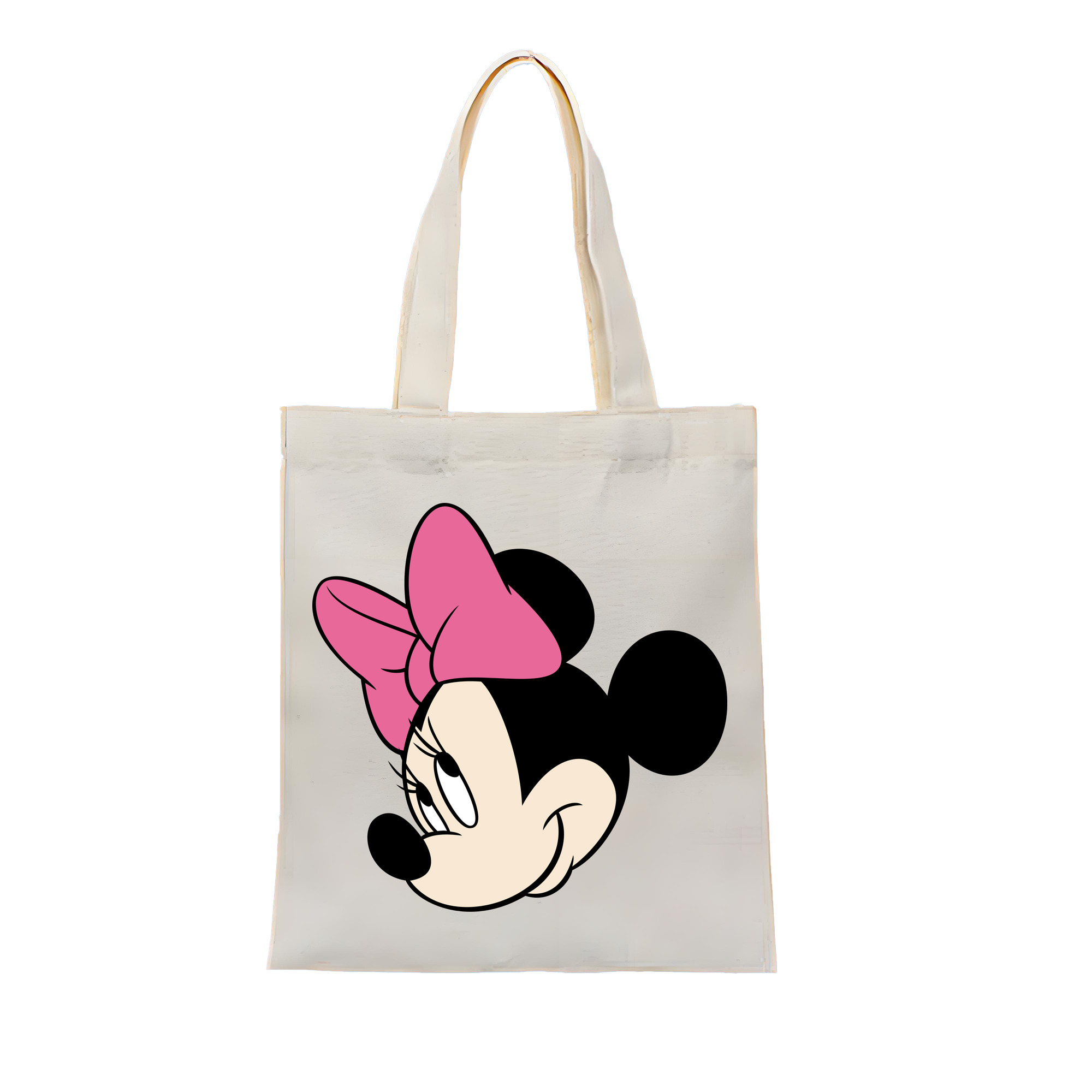 （画像用） ミッキーマウス Mickey Mouse 縦型キャンバス生地手提げバッグ　トートバッグ