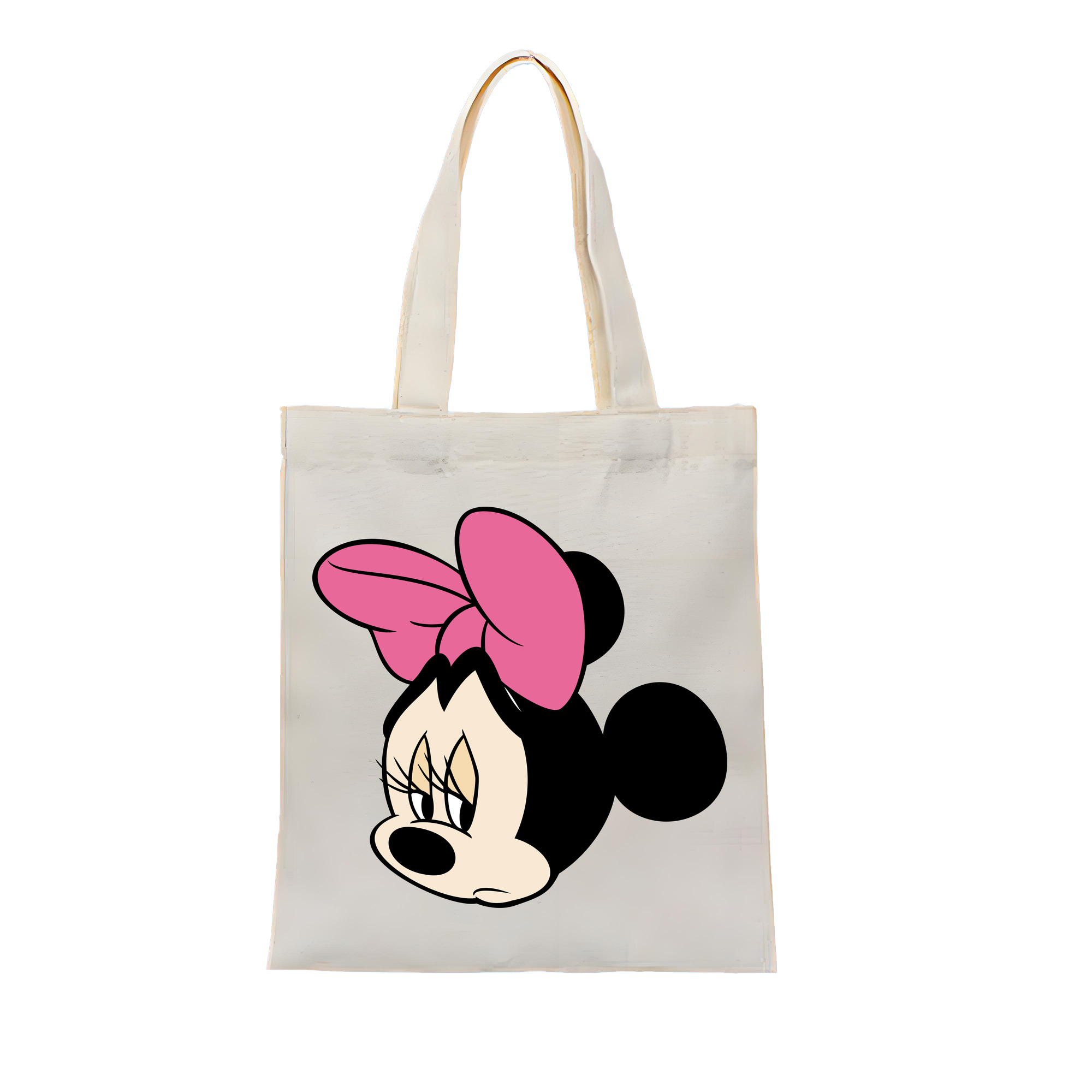 （画像用） ミッキーマウス Mickey Mouse 縦型キャンバス生地手提げバッグ　トートバッグ
