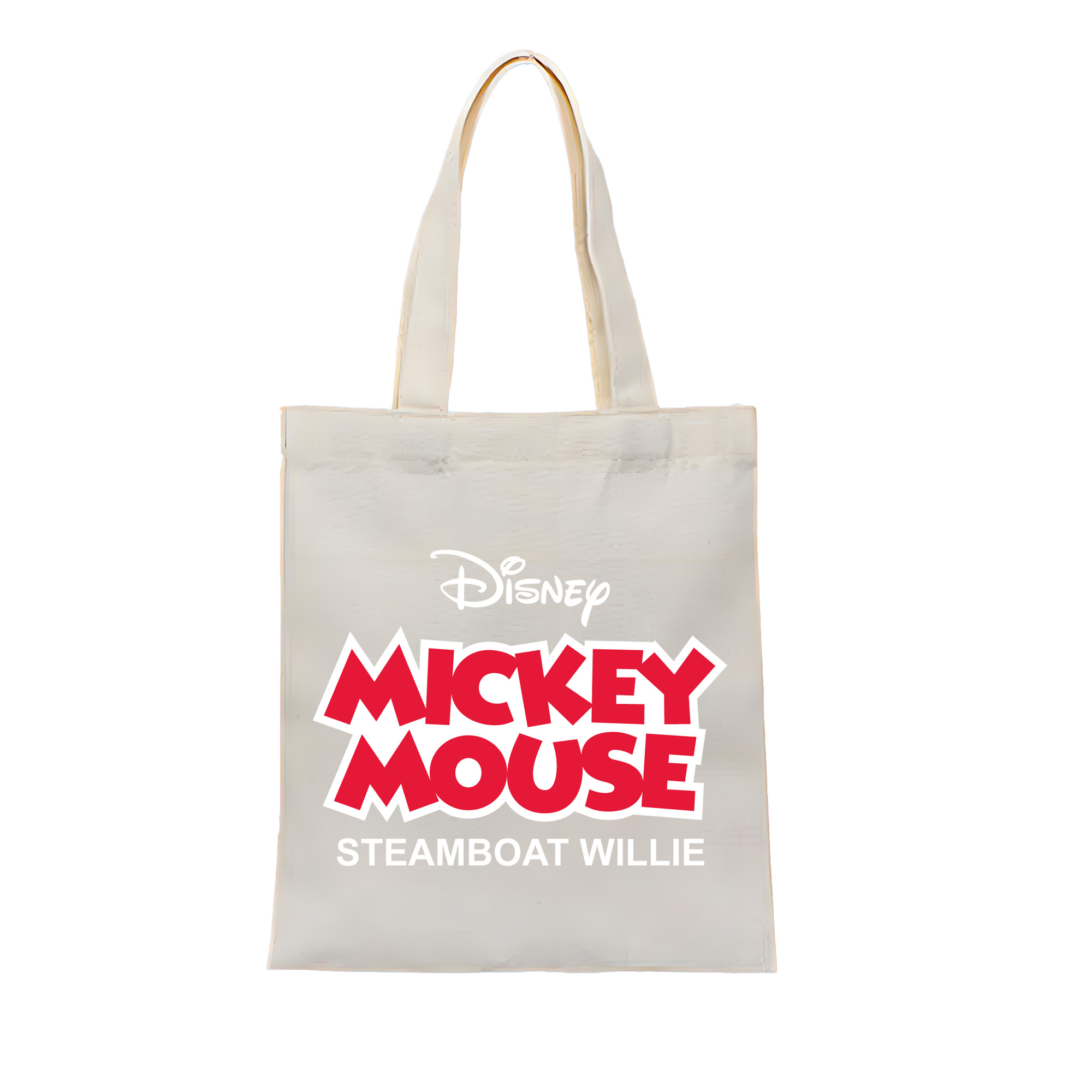 （画像用） ミッキーマウス Mickey Mouse 縦型キャンバス生地手提げバッグ　トートバッグ