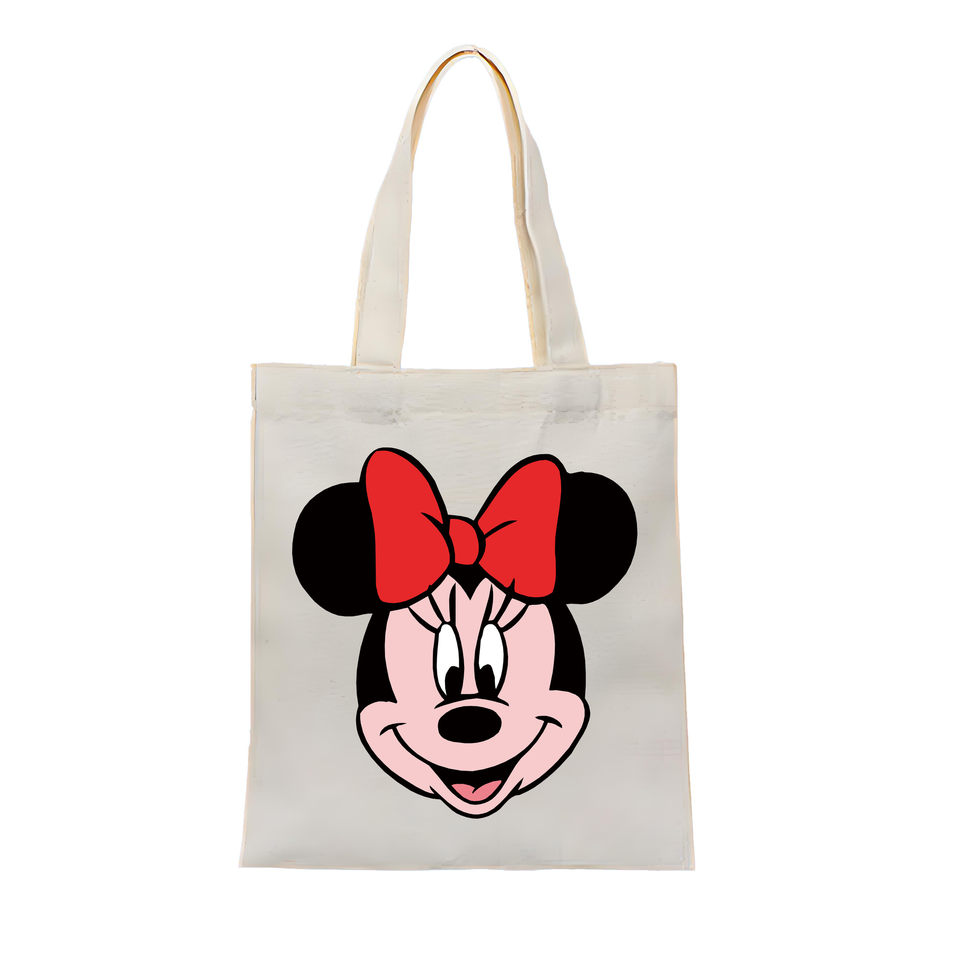（画像用） ミッキーマウス Mickey Mouse 縦型キャンバス生地手提げバッグ　トートバッグ