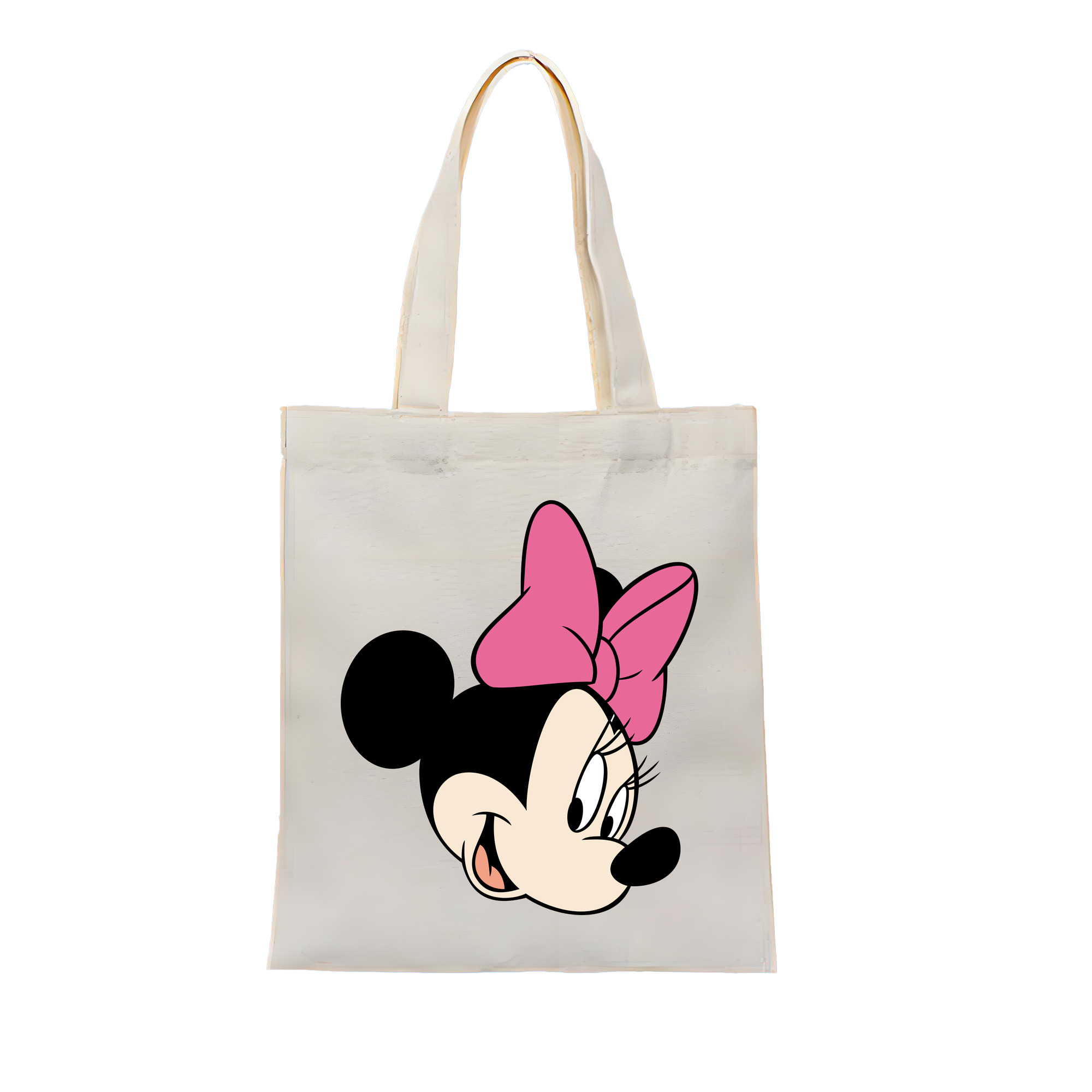 （画像用） ミッキーマウス Mickey Mouse 縦型キャンバス生地手提げバッグ　トートバッグ