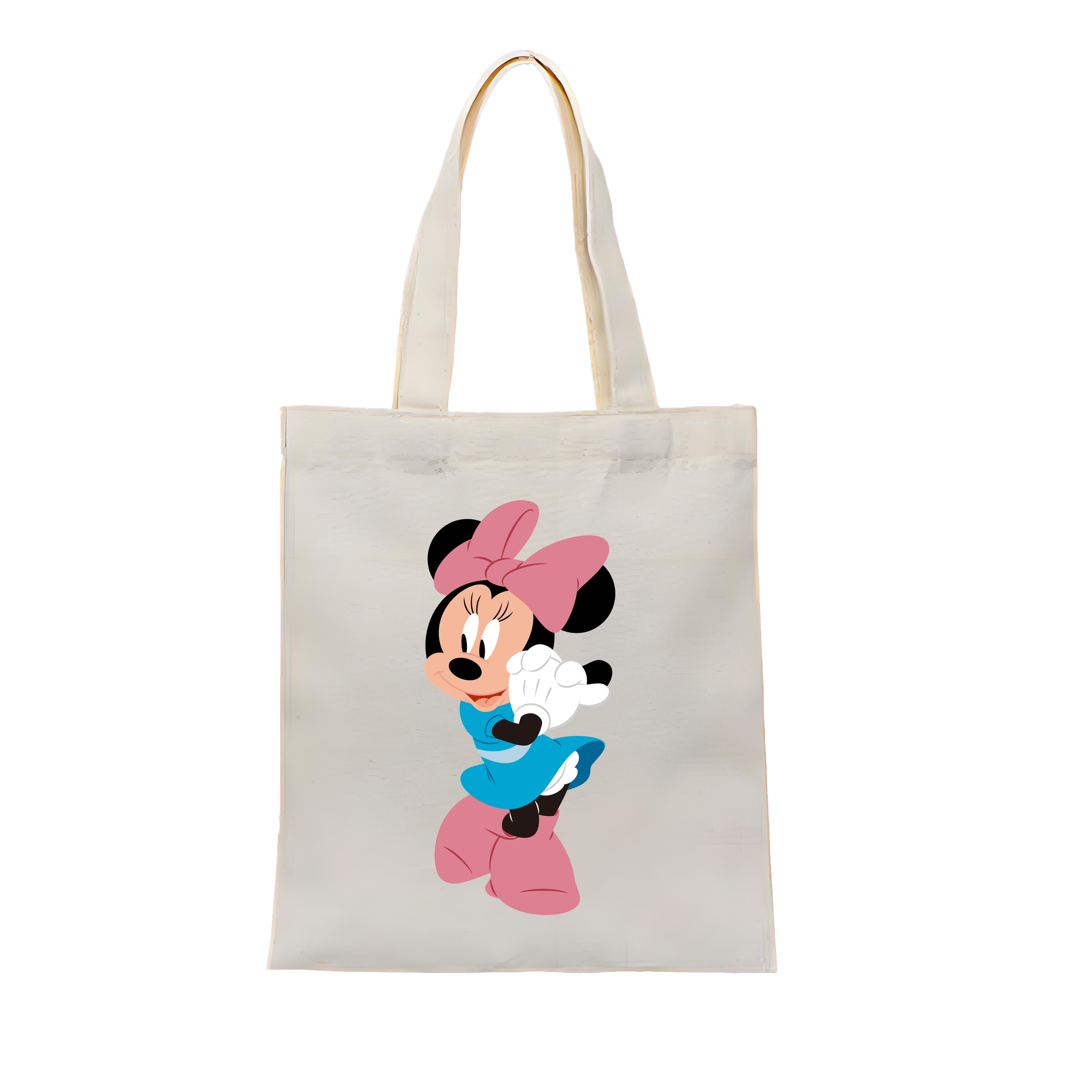 （画像用） ミッキーマウス Mickey Mouse 縦型キャンバス生地手提げバッグ　トートバッグ