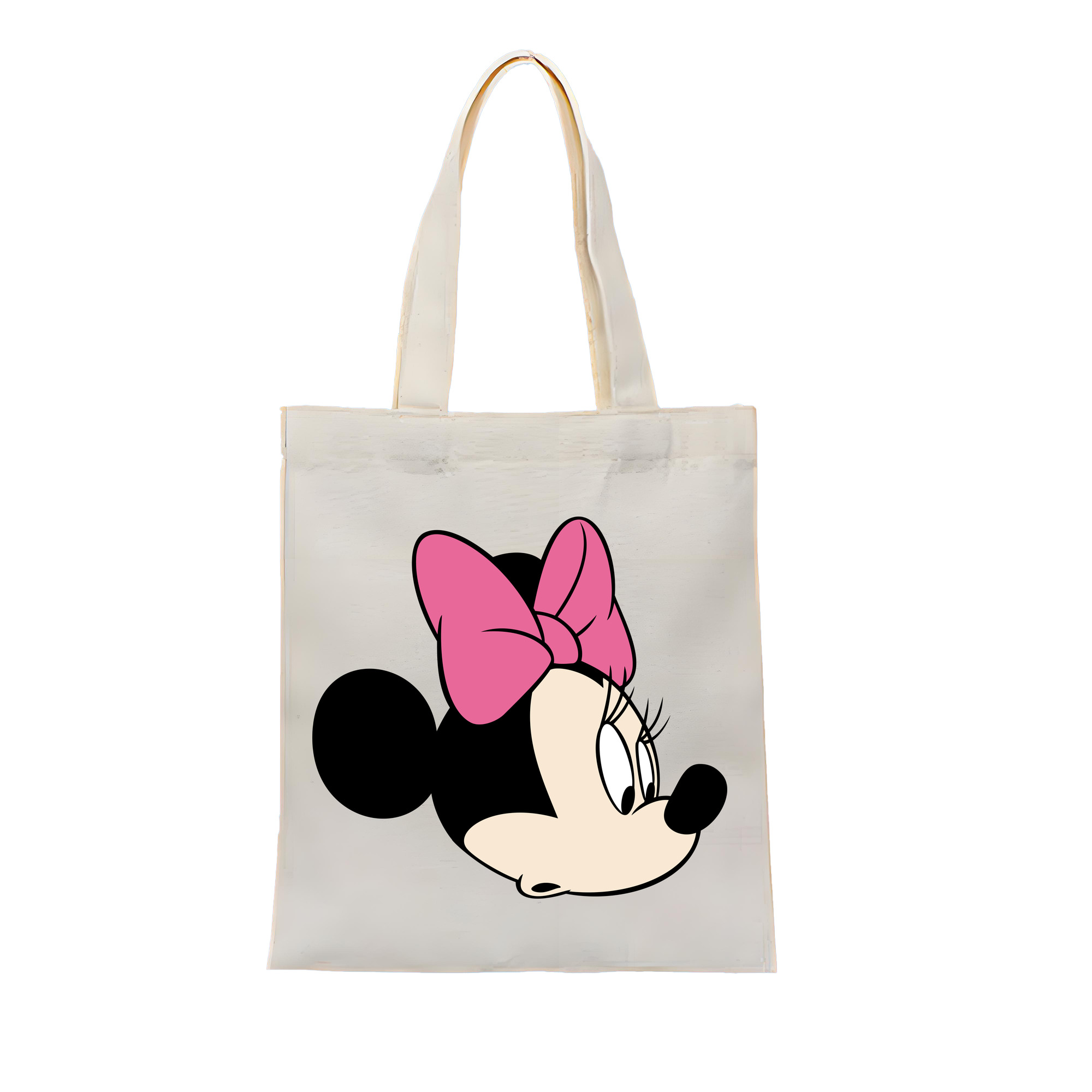 （画像用） ミッキーマウス Mickey Mouse 縦型キャンバス生地手提げバッグ　トートバッグ