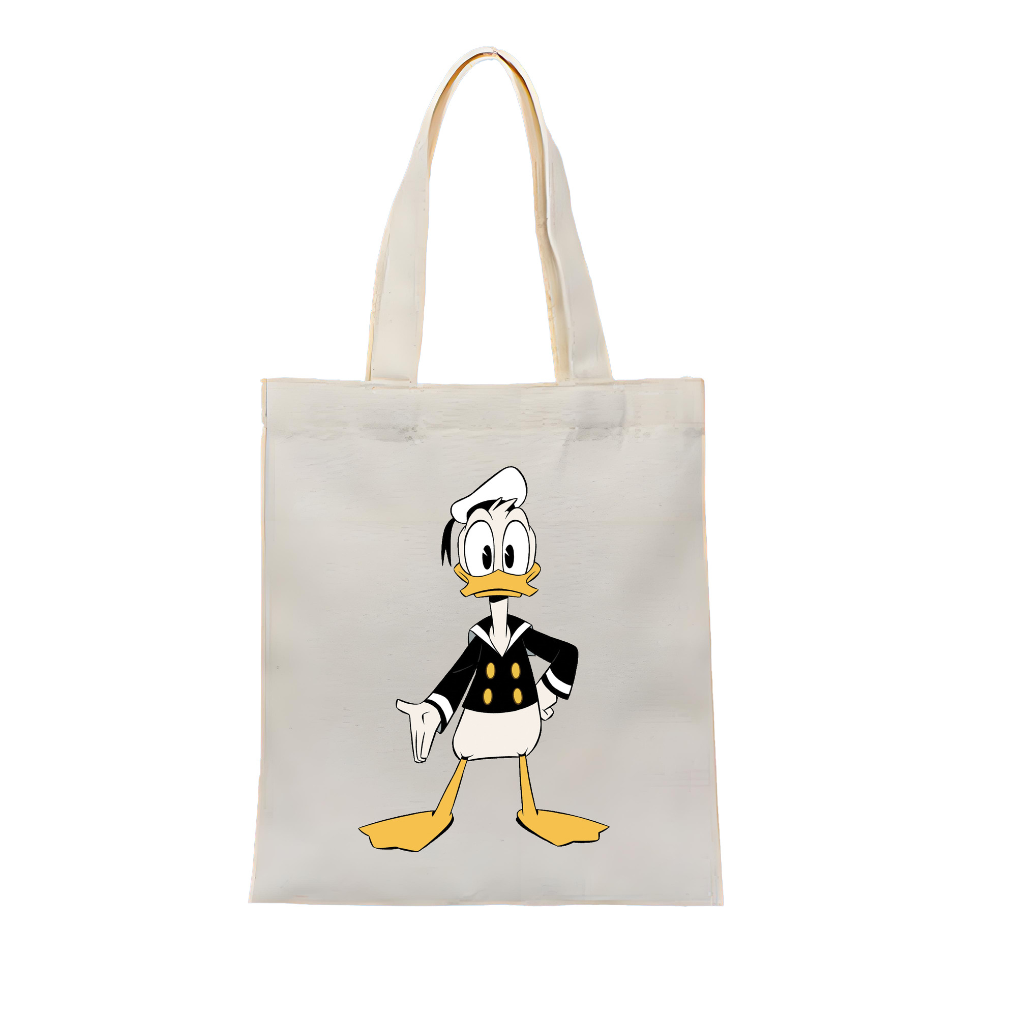 ミッキーマウス Mickey Mouse 縦型キャンバス生地手提げバッグ　トートバッグ