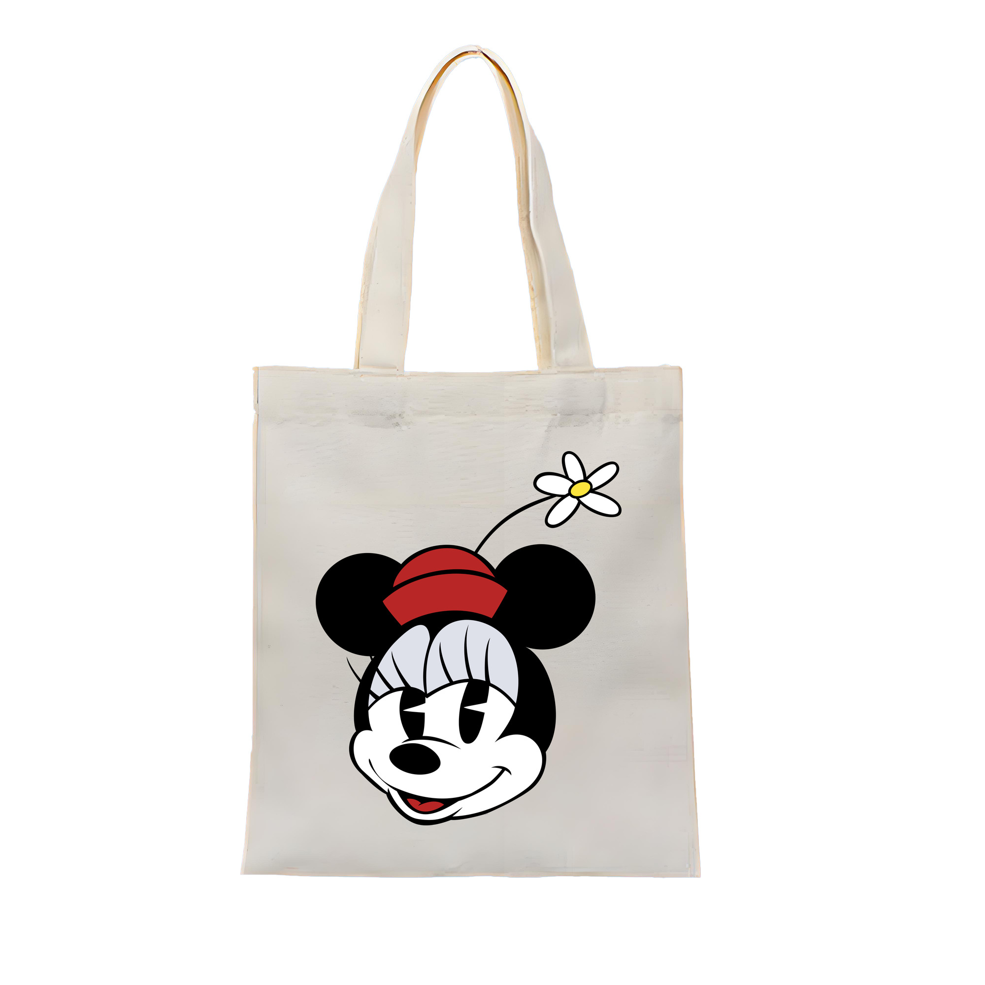 ミッキーマウス Mickey Mouse 縦型キャンバス生地手提げバッグ　トートバッグ