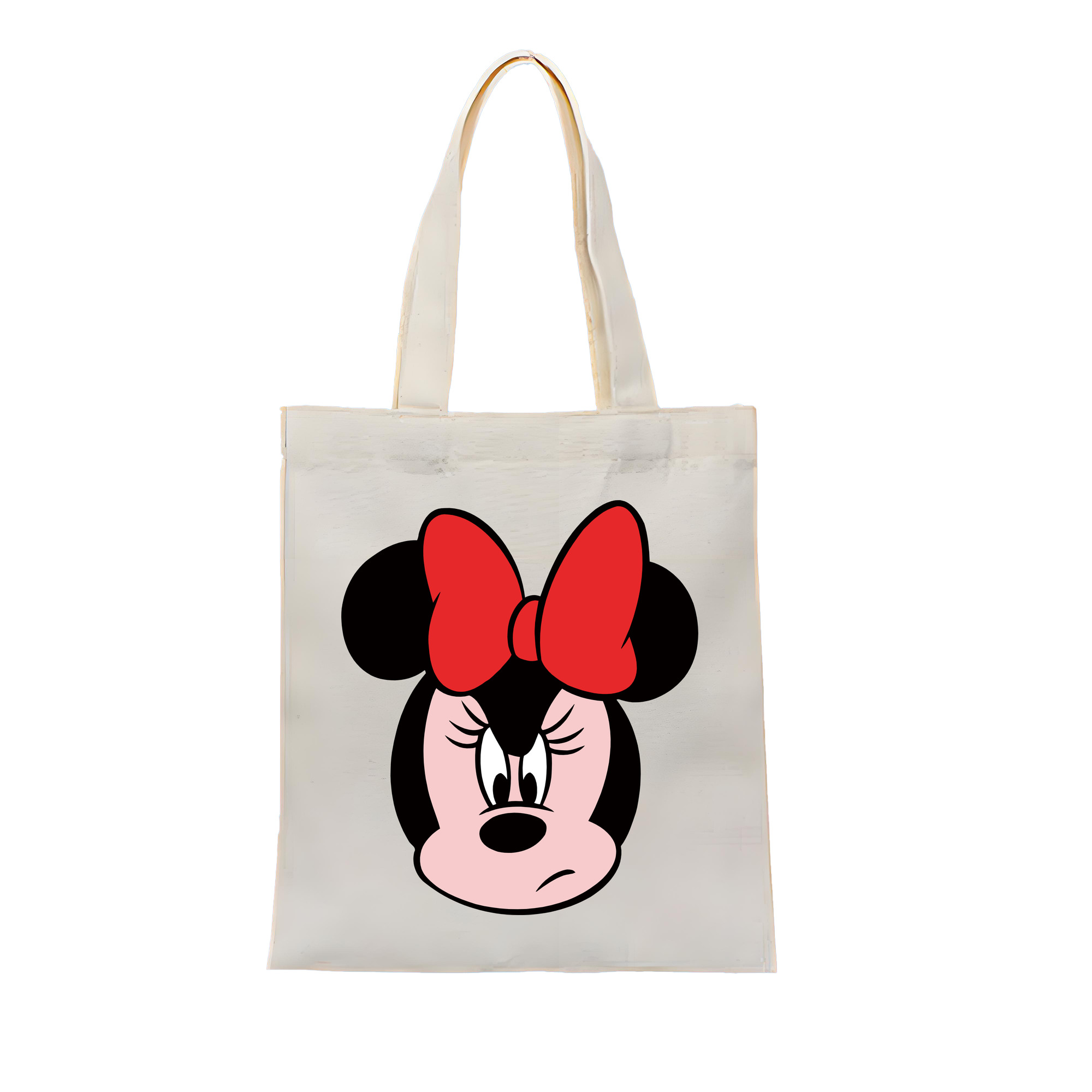 ミッキーマウス Mickey Mouse 縦型キャンバス生地手提げバッグ　トートバッグ