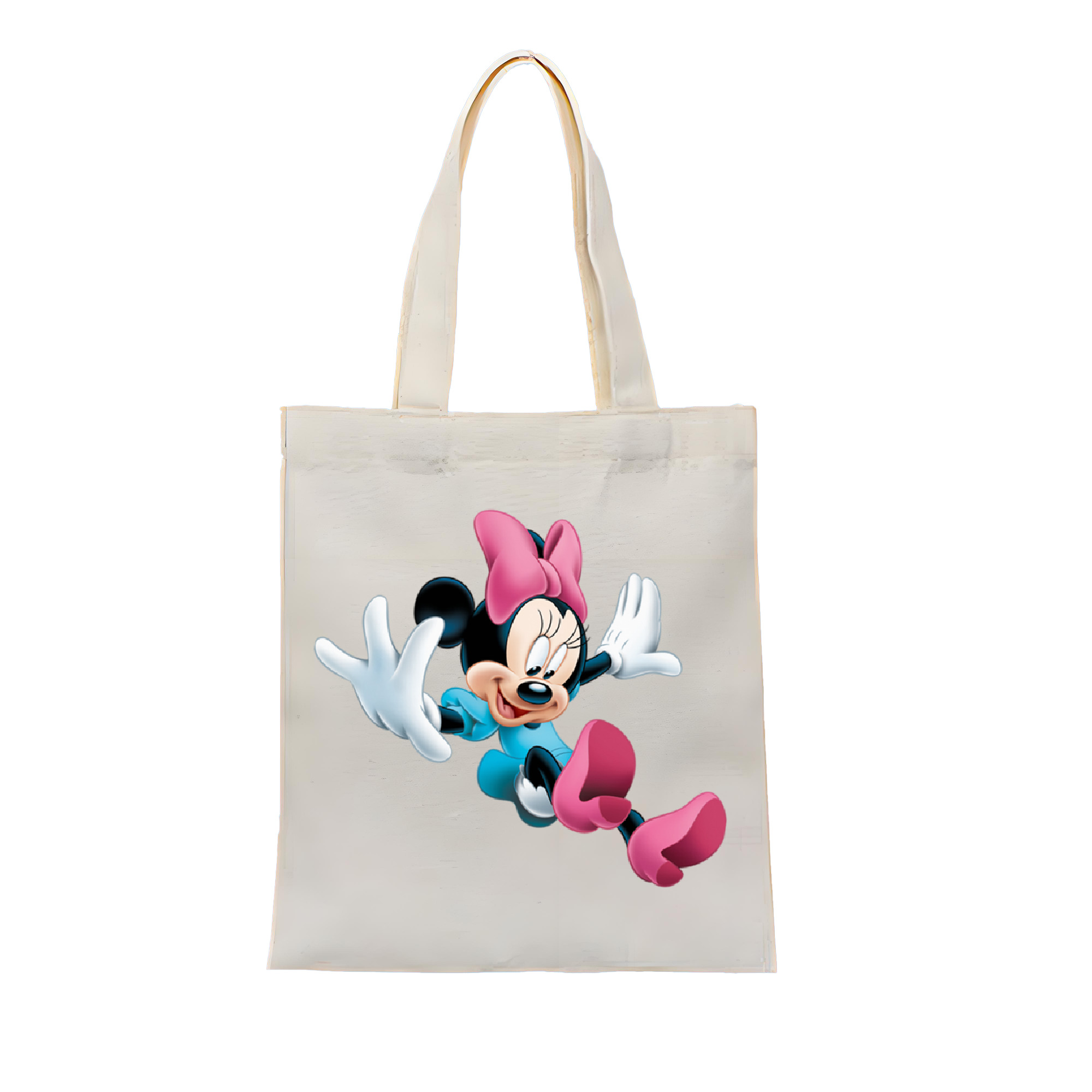 （画像用） ミッキーマウス Mickey Mouse 縦型キャンバス生地手提げバッグ　トートバッグ