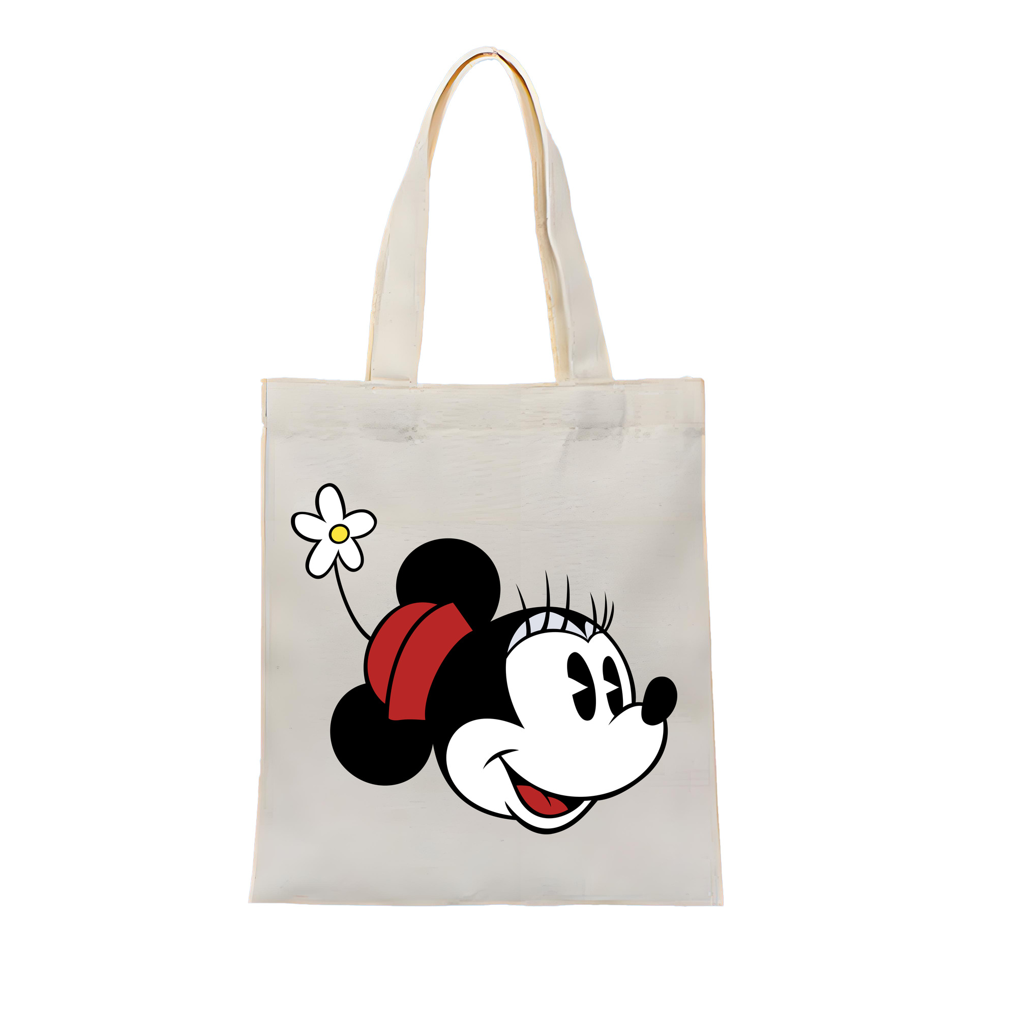 （画像用） ミッキーマウス Mickey Mouse 縦型キャンバス生地手提げバッグ　トートバッグ