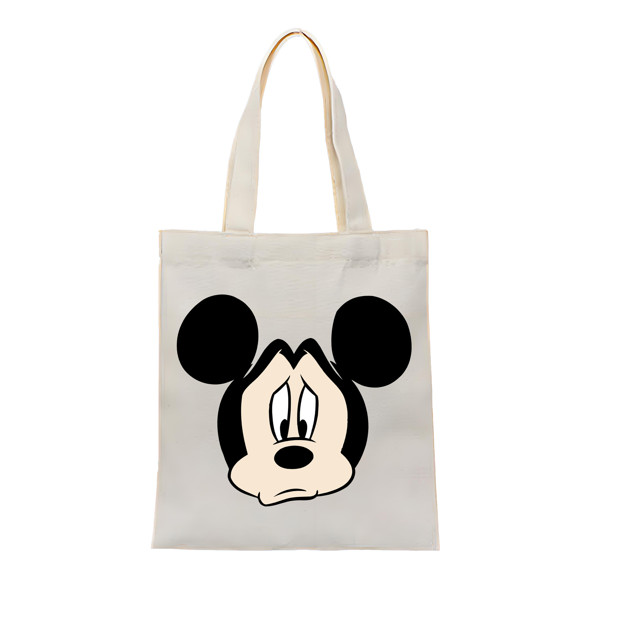 ミッキーマウス Mickey Mouse 縦型キャンバス生地手提げバッグ　トートバッグ