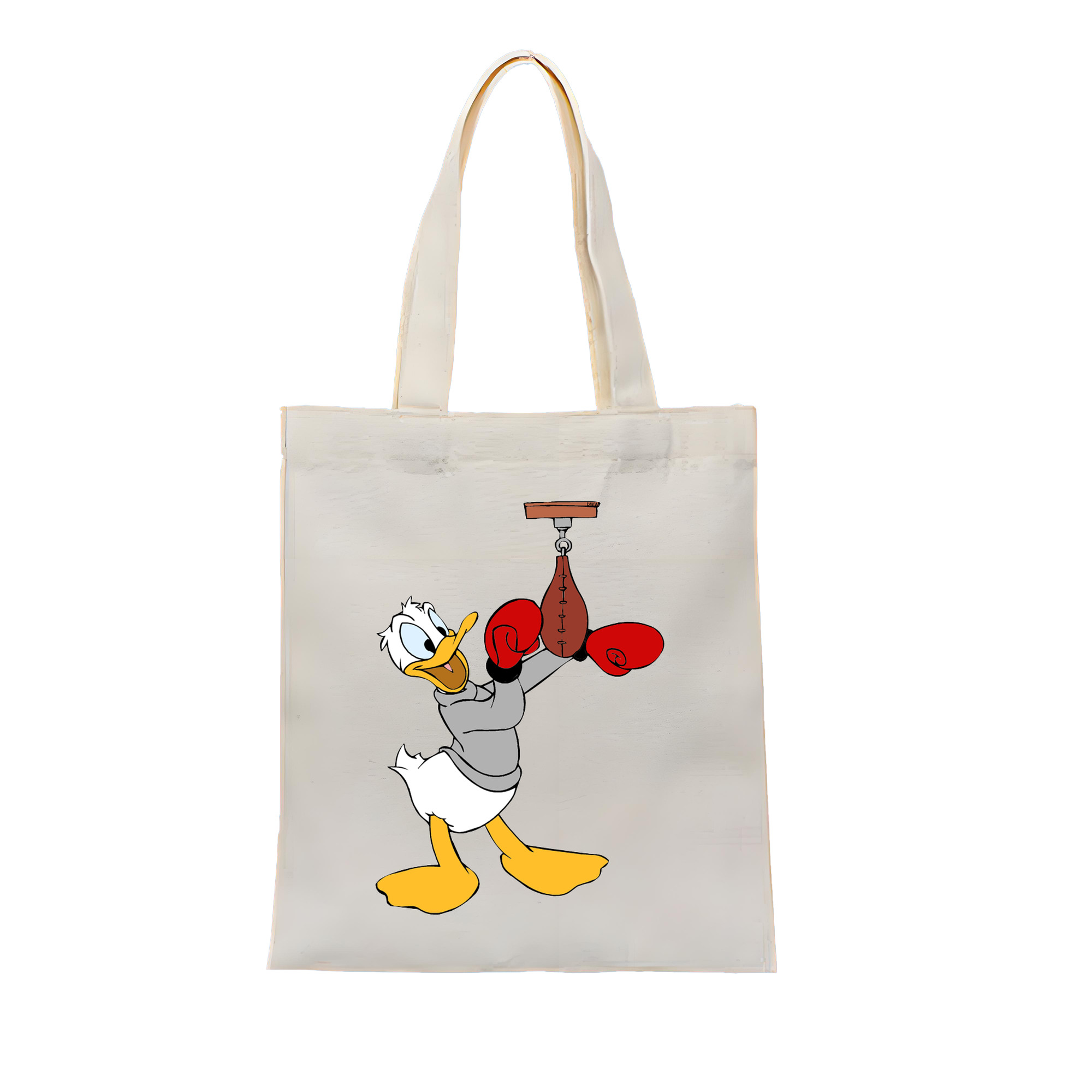 ミッキーマウス Mickey Mouse 縦型キャンバス生地手提げバッグ　トートバッグ