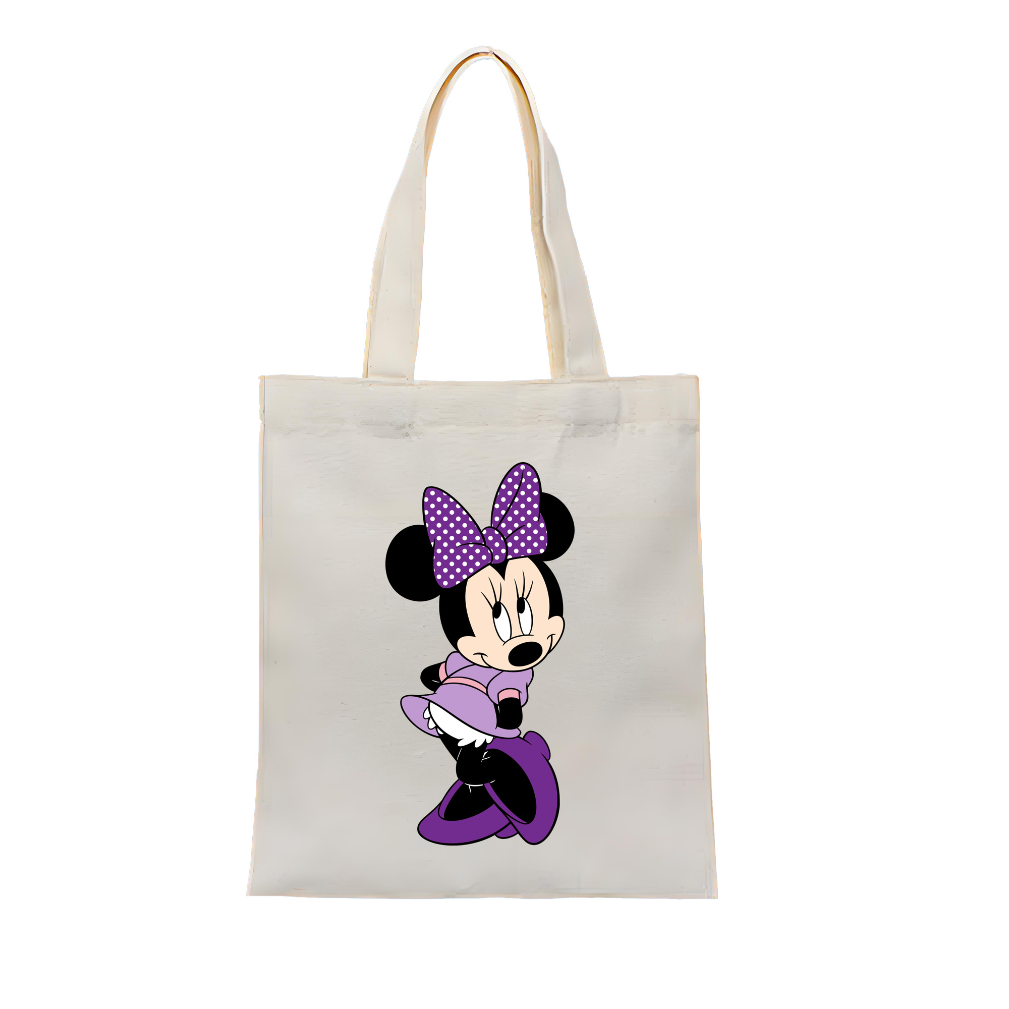 （画像用） ミッキーマウス Mickey Mouse 縦型キャンバス生地手提げバッグ　トートバッグ