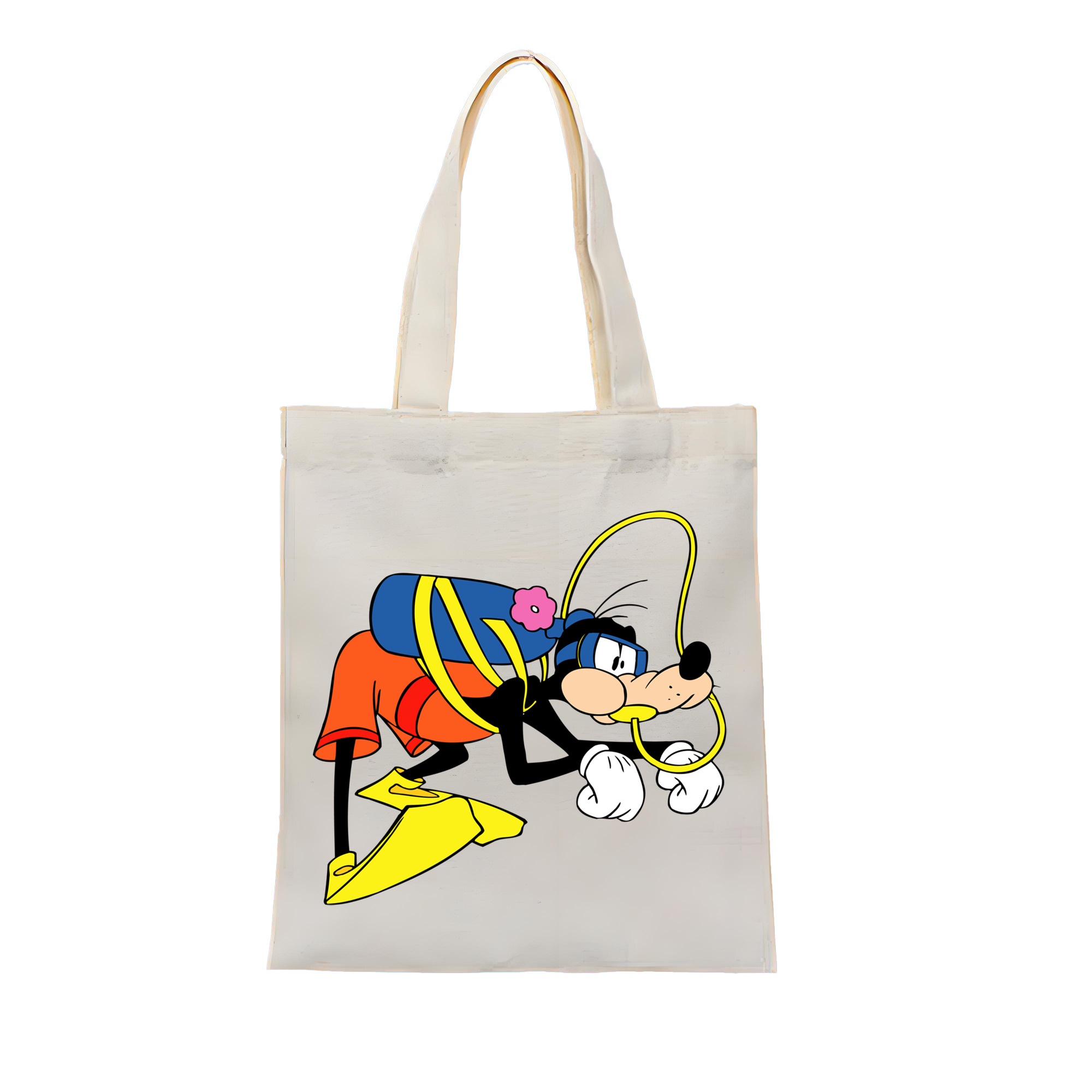 ミッキーマウス Mickey Mouse 縦型キャンバス生地手提げバッグ　トートバッグ