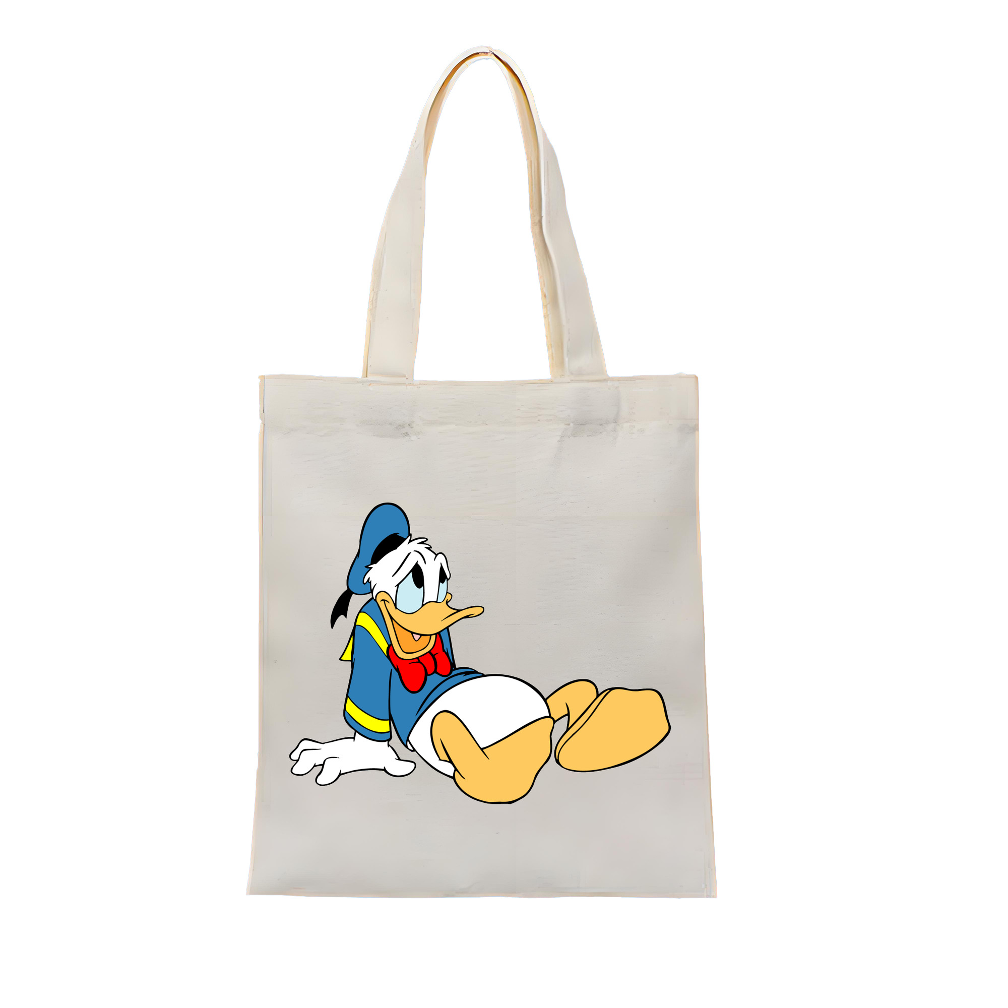 （画像用） ミッキーマウス Mickey Mouse 縦型キャンバス生地手提げバッグ　トートバッグ