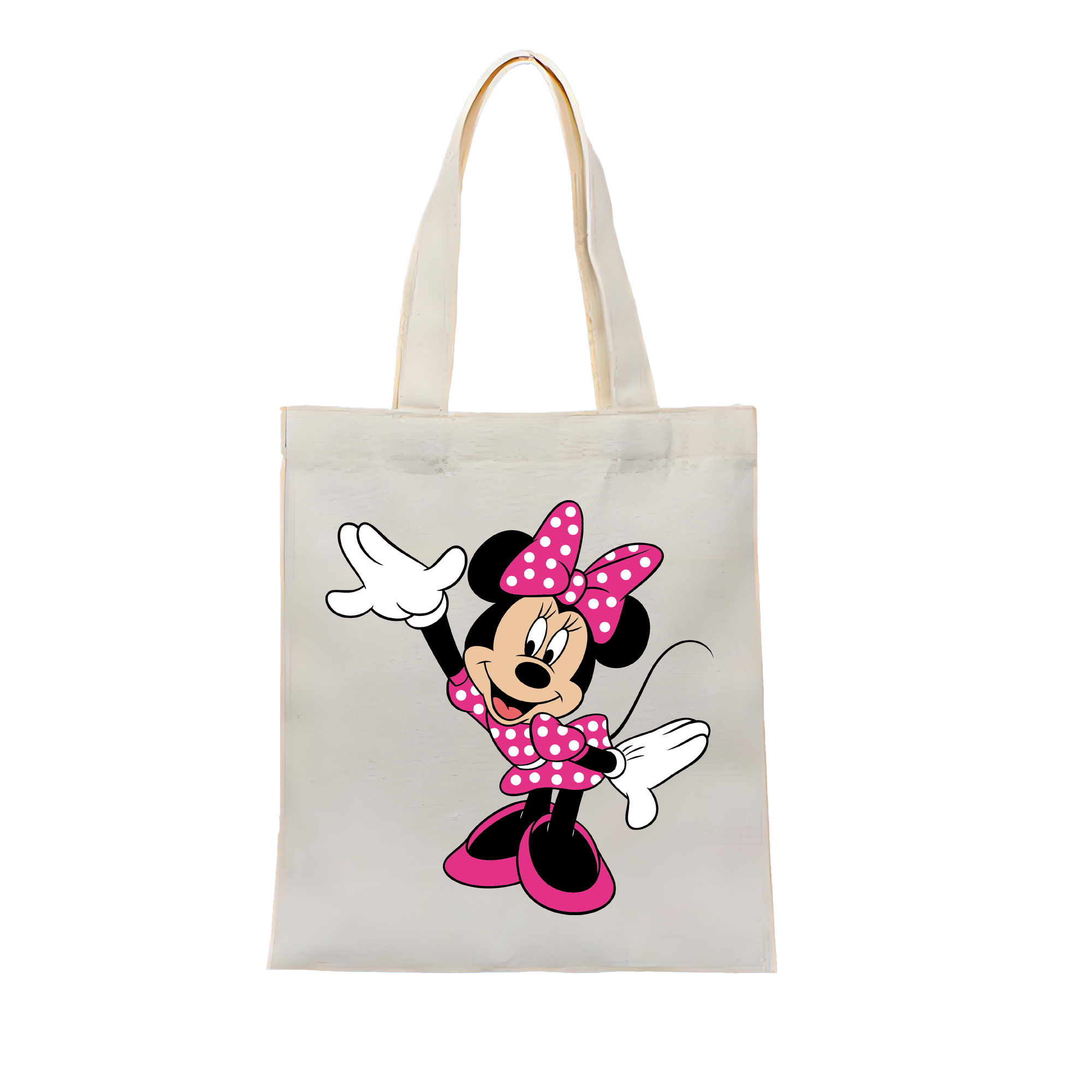 （画像用） ミッキーマウス Mickey Mouse 縦型キャンバス生地手提げバッグ　トートバッグ